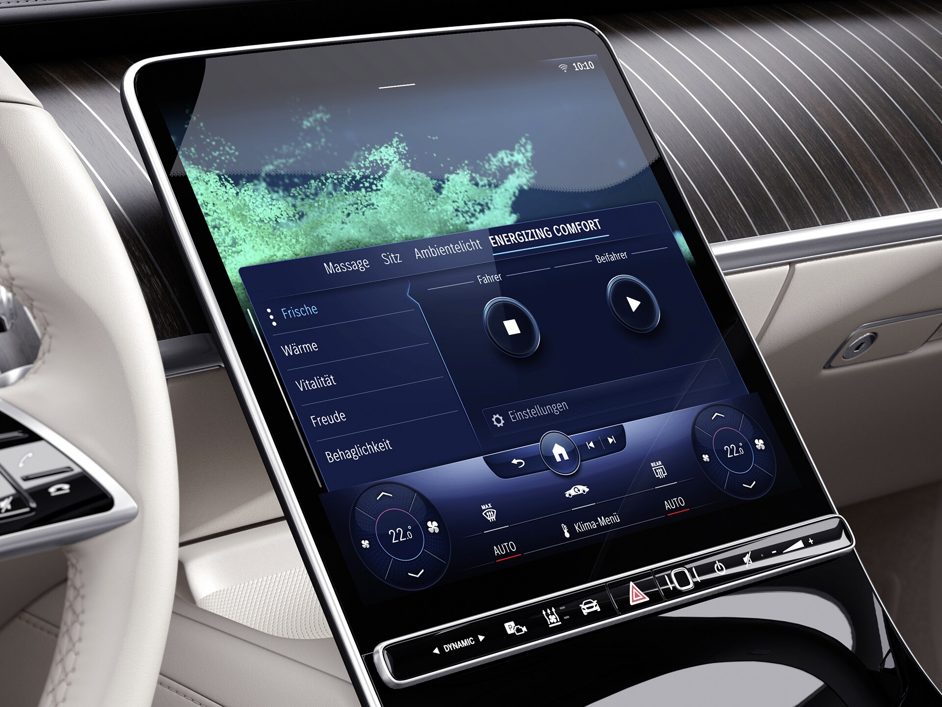 Il display ENERGIZING COMFORT in una Mercedes-Benz.