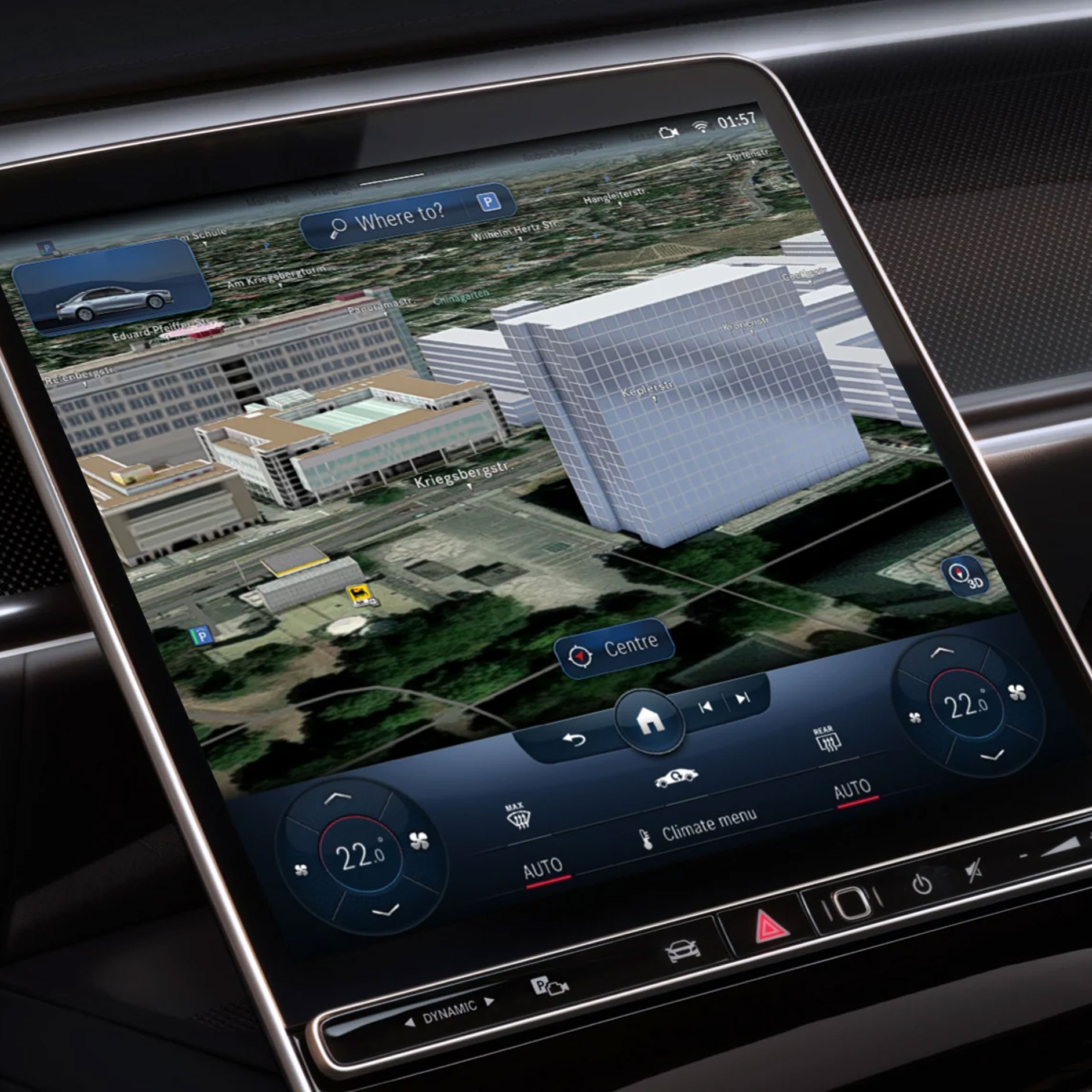 Immagini satellitari | Navigazione | Mercedes-Benz La navigazione con immagini satellitari.