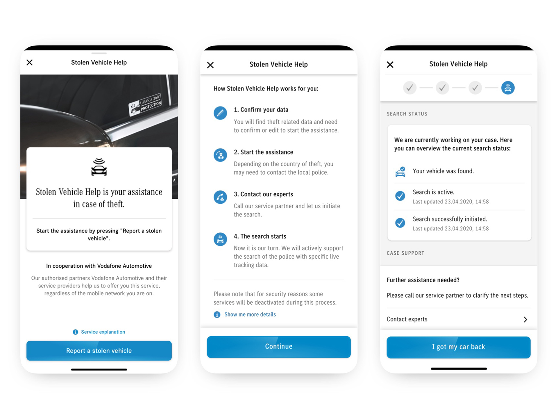 Assistenza in caso di furto della vettura | Sicurezza | Mercedes-Benz Assistenza in caso di furto della vettura di Mercedes-Benz.