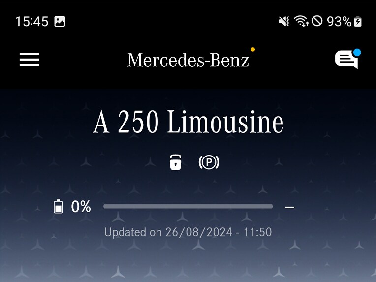 Nell'app Mercedes me dello smartphone vengono visualizzate le funzioni disponibili dei Digital Extras in tema di navigazione, servizi con accesso remoto e GUARD 360°.
