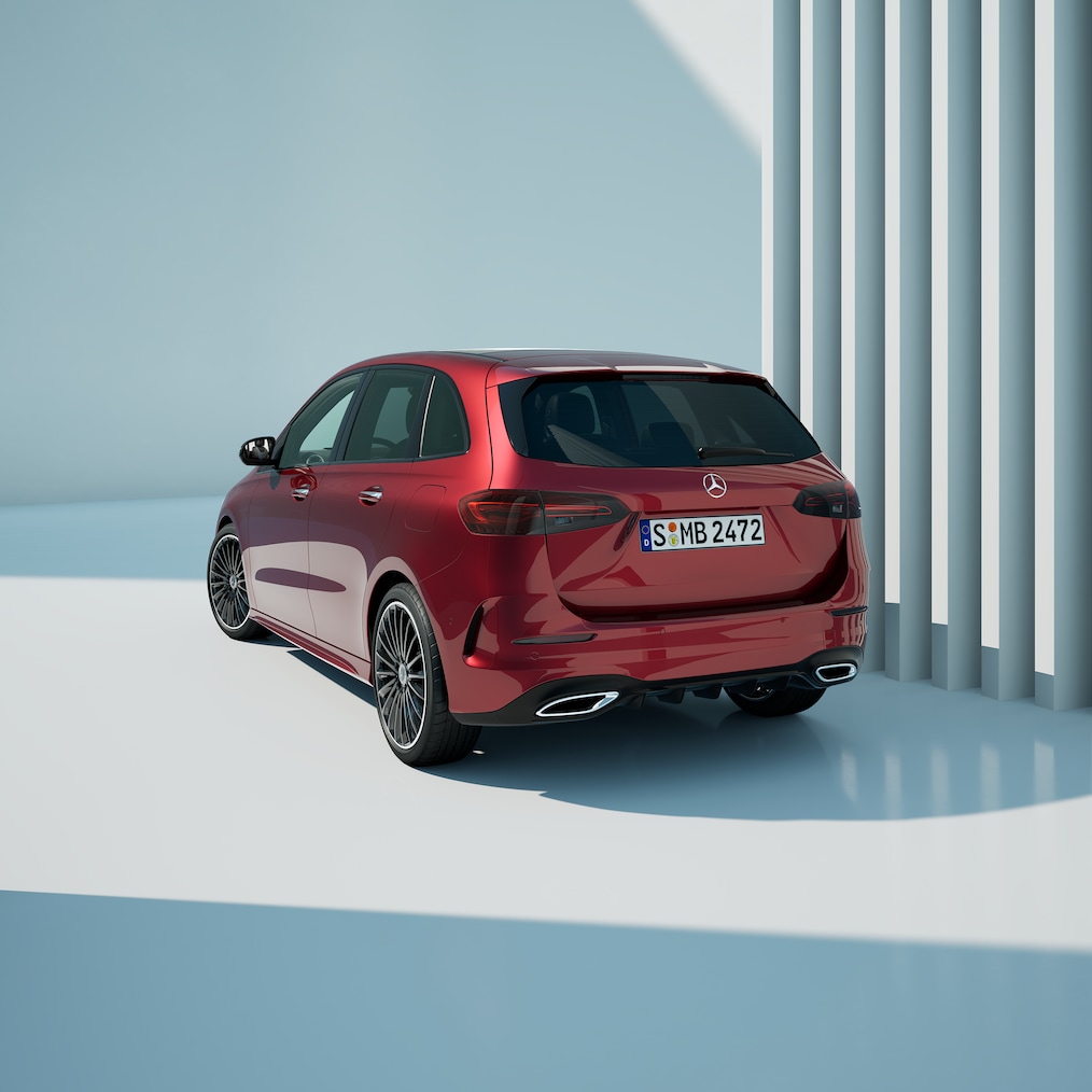 La parte posteriore della Mercedes-Benz Classe B.