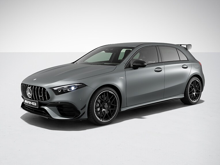 Gli esterni della Mercedes-AMG Classe A Compatta con pacchetto aerodinamico AMG.