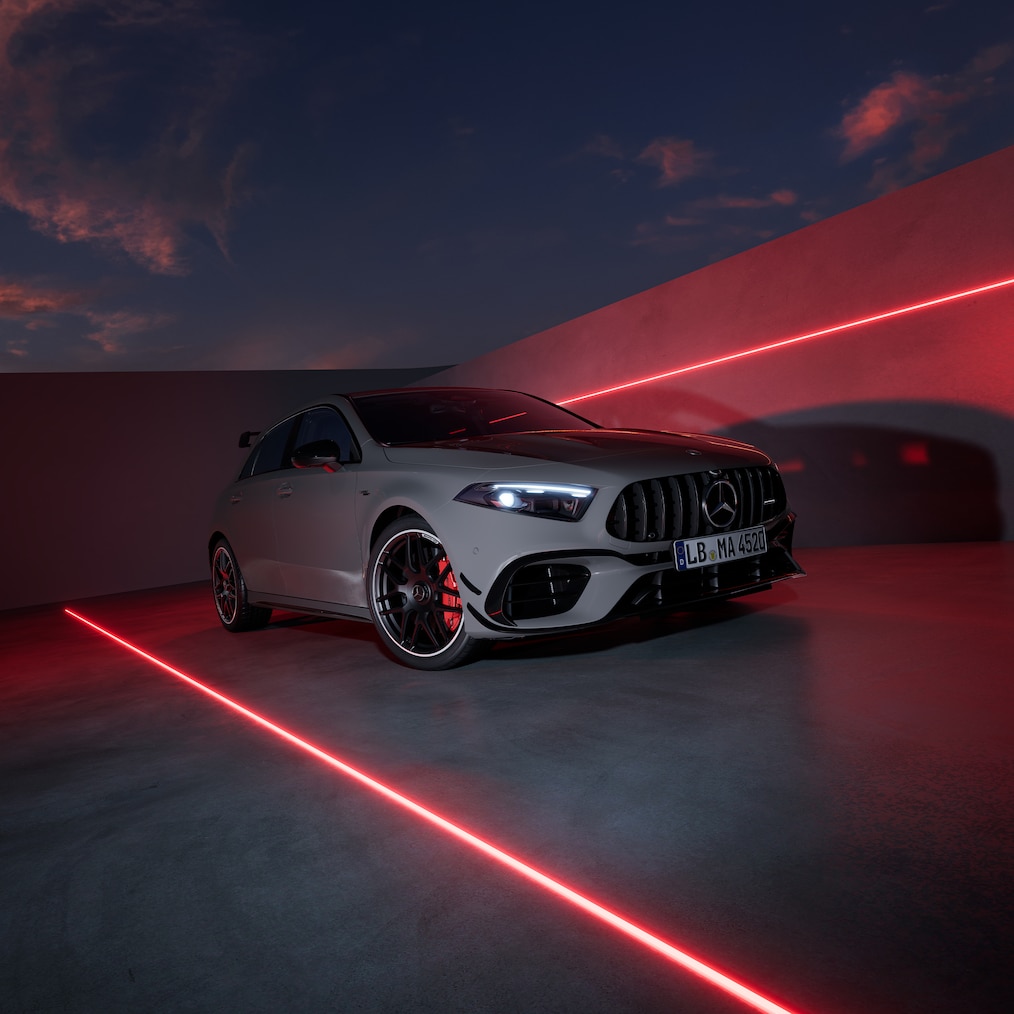 La Mercedes-AMG Classe A con pacchetto AMG Design Plus.