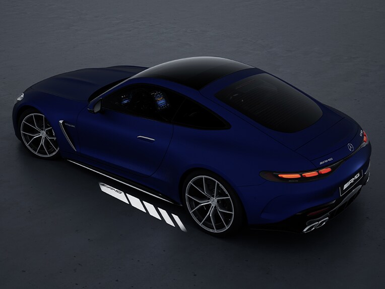 Proiezione del logo AMG della nuova Mercedes-AMG GT 63 S E PERFORMANCE.