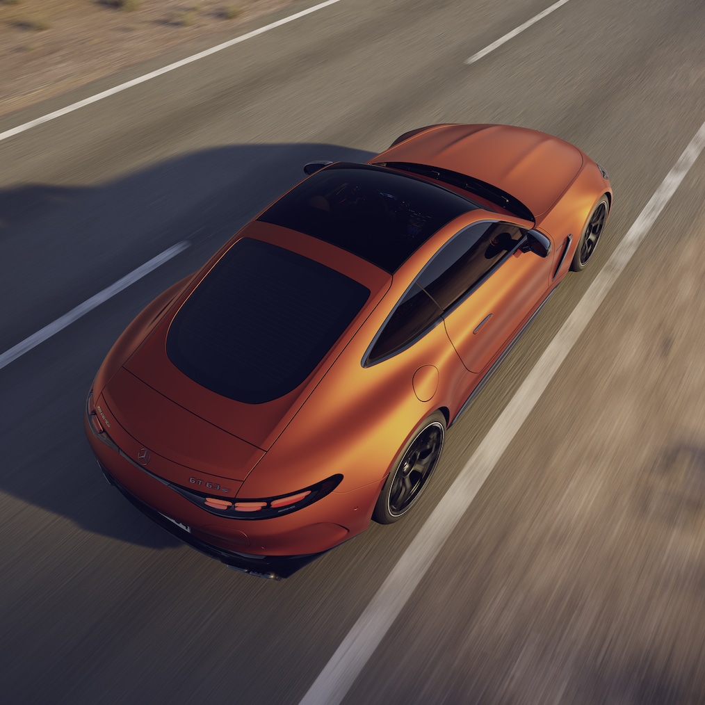 Il motore V8 biturbo da 4,0 litri della Mercedes-AMG GT 63 S E PERFORMANCE Coupé.