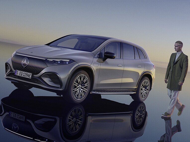 Gli esterni del SUV Mercedes-Benz EQS.