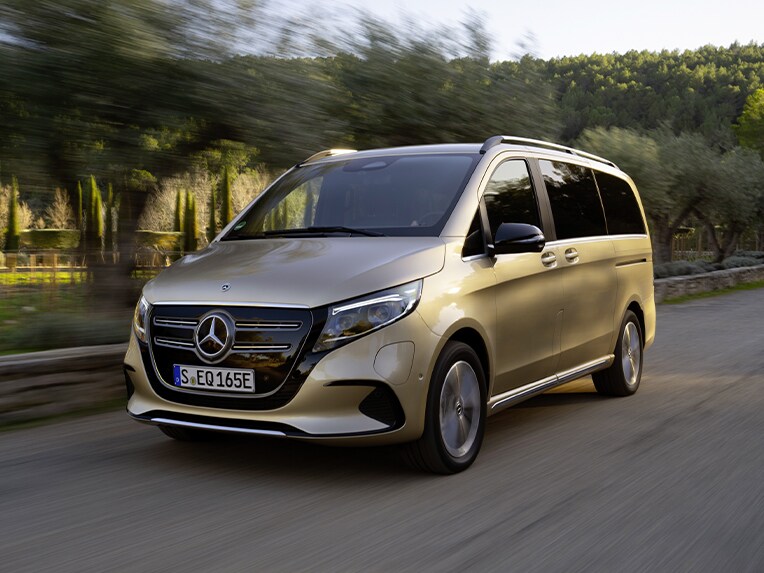 Gli esterni del veicolo commerciale elettrico Mercedes-Benz EQV.