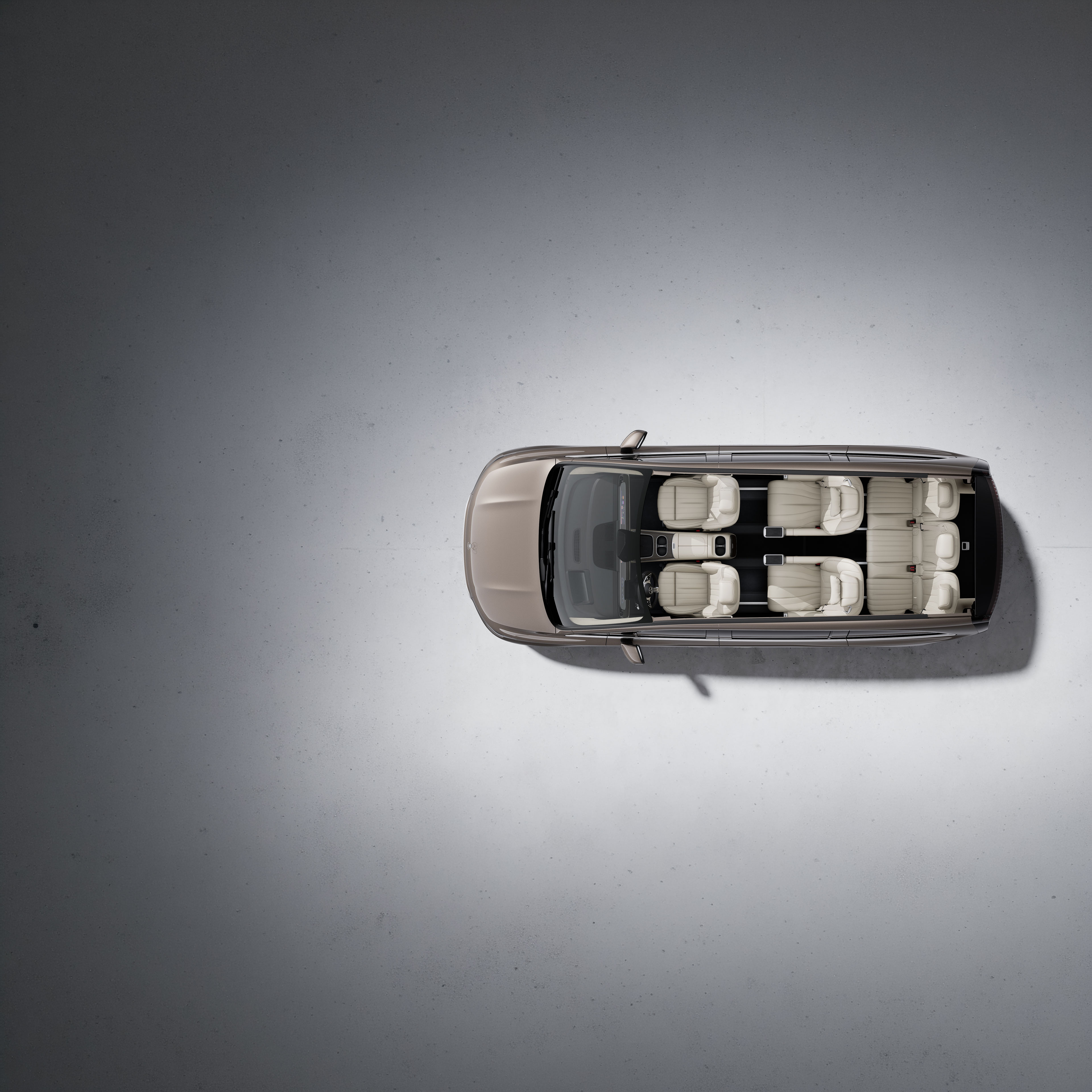 Autovetture & veicoli commerciali a 7 posti | Mercedes-Benz Vista dall’alto degli interni di un veicolo a 7 posti Mercedes-Benz.