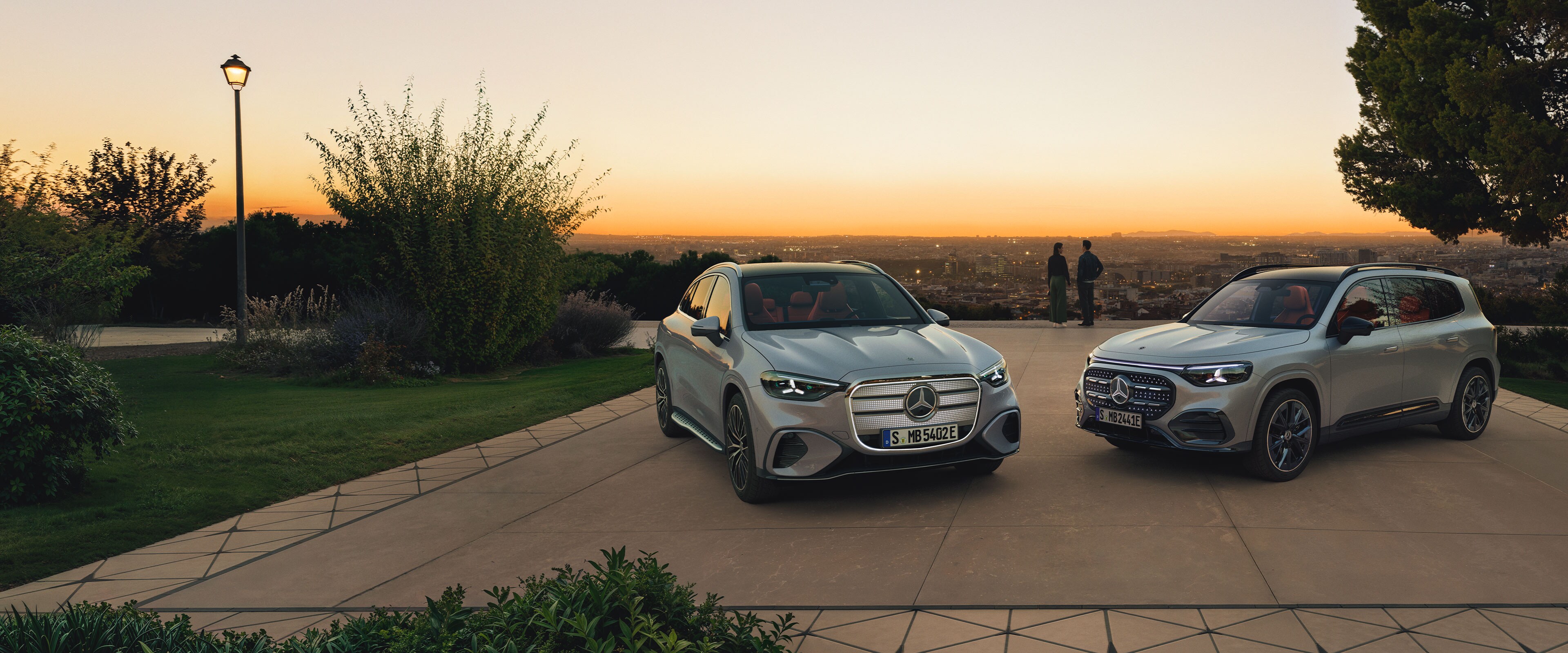 Vista frontale laterale della nuova Mercedes-Benz GLC.