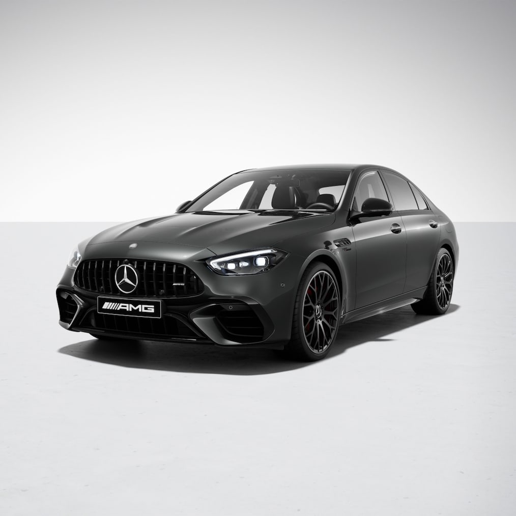 Vista posteriore della Mercedes-AMG C 63 S E PERFORMANCE 4MATIC+ Berlina.