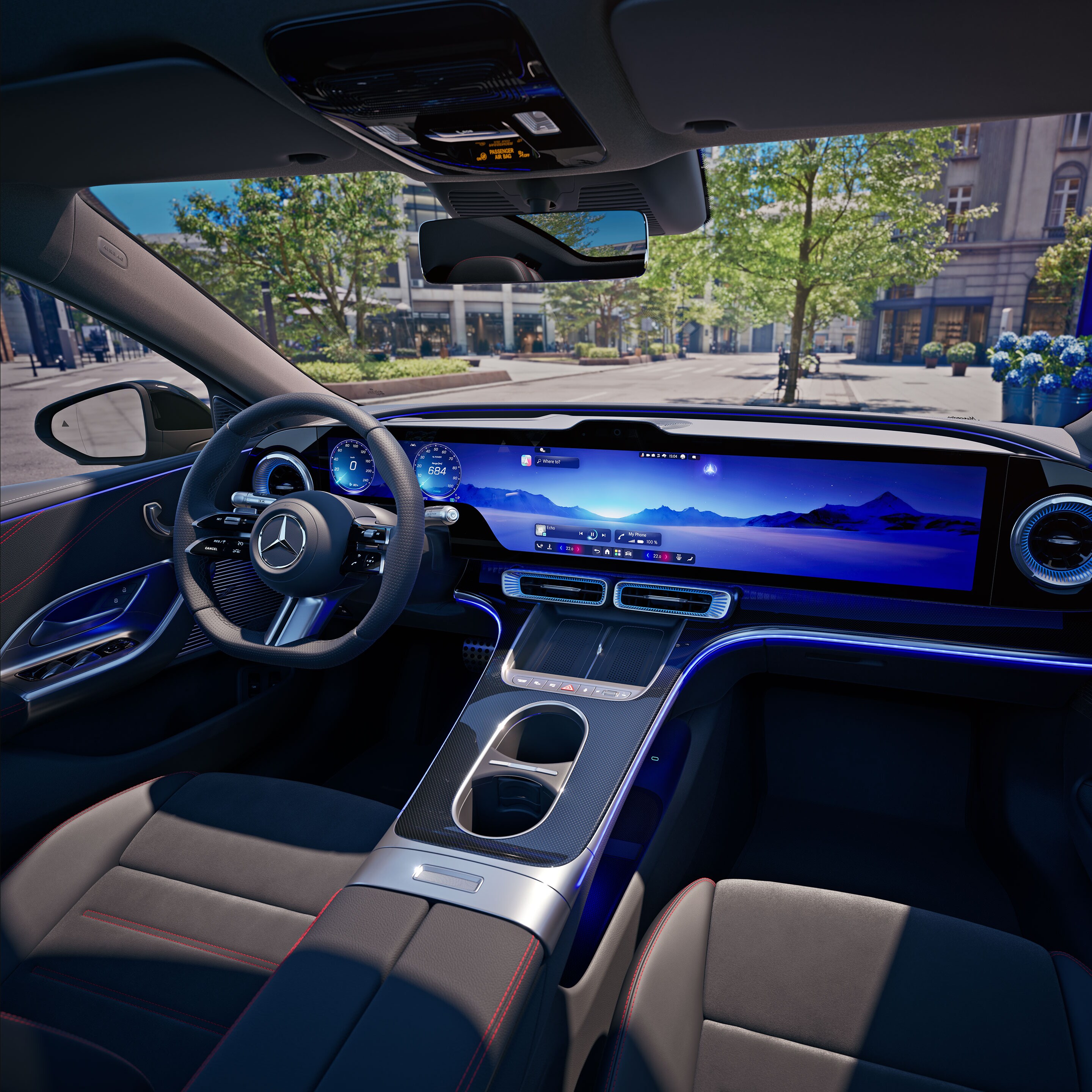 L’interno della nuova Classe C di Mercedes-Benz.