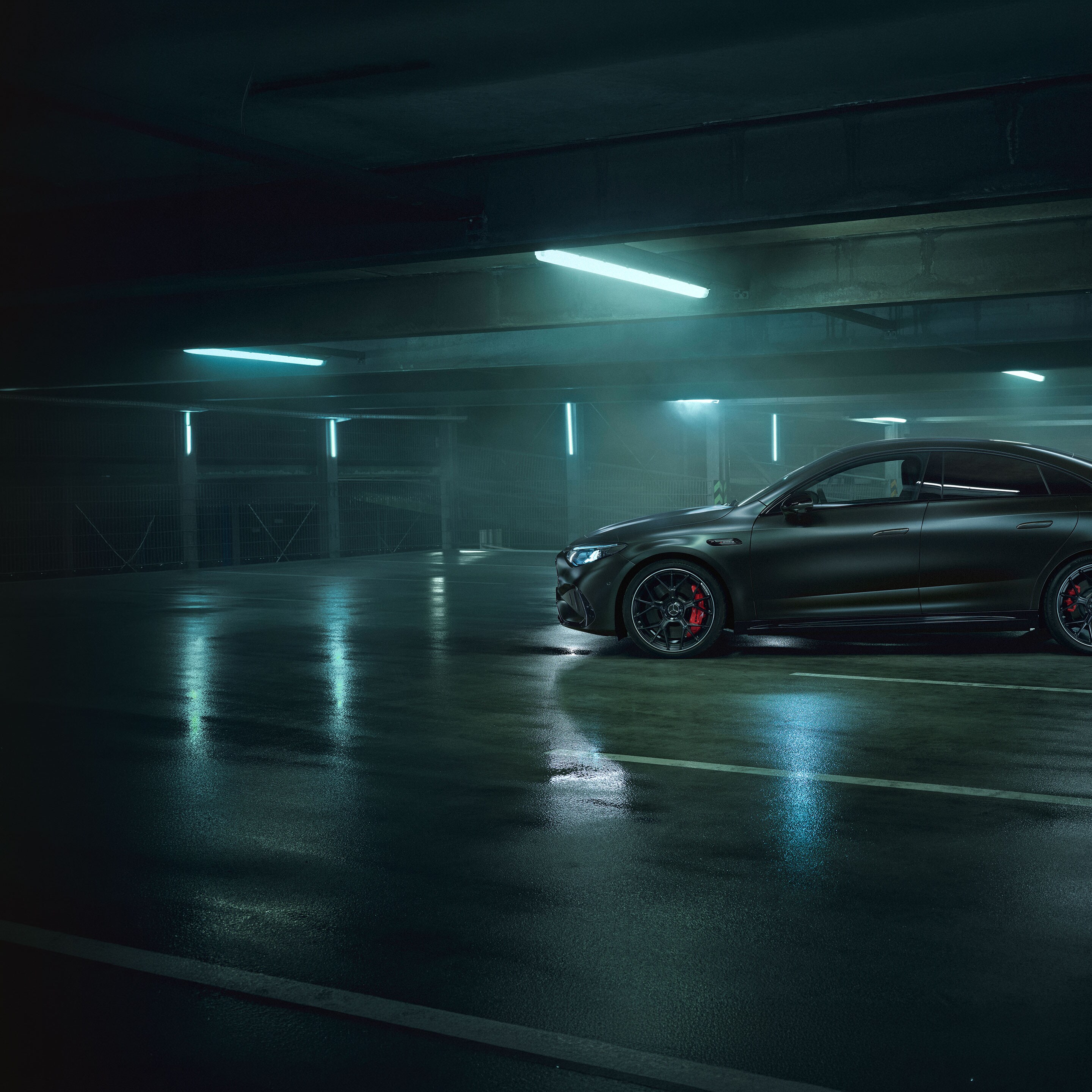 L'esterno della nuovissima Mercedes-AMG CLA 45 elettrica 4MATIC+.
