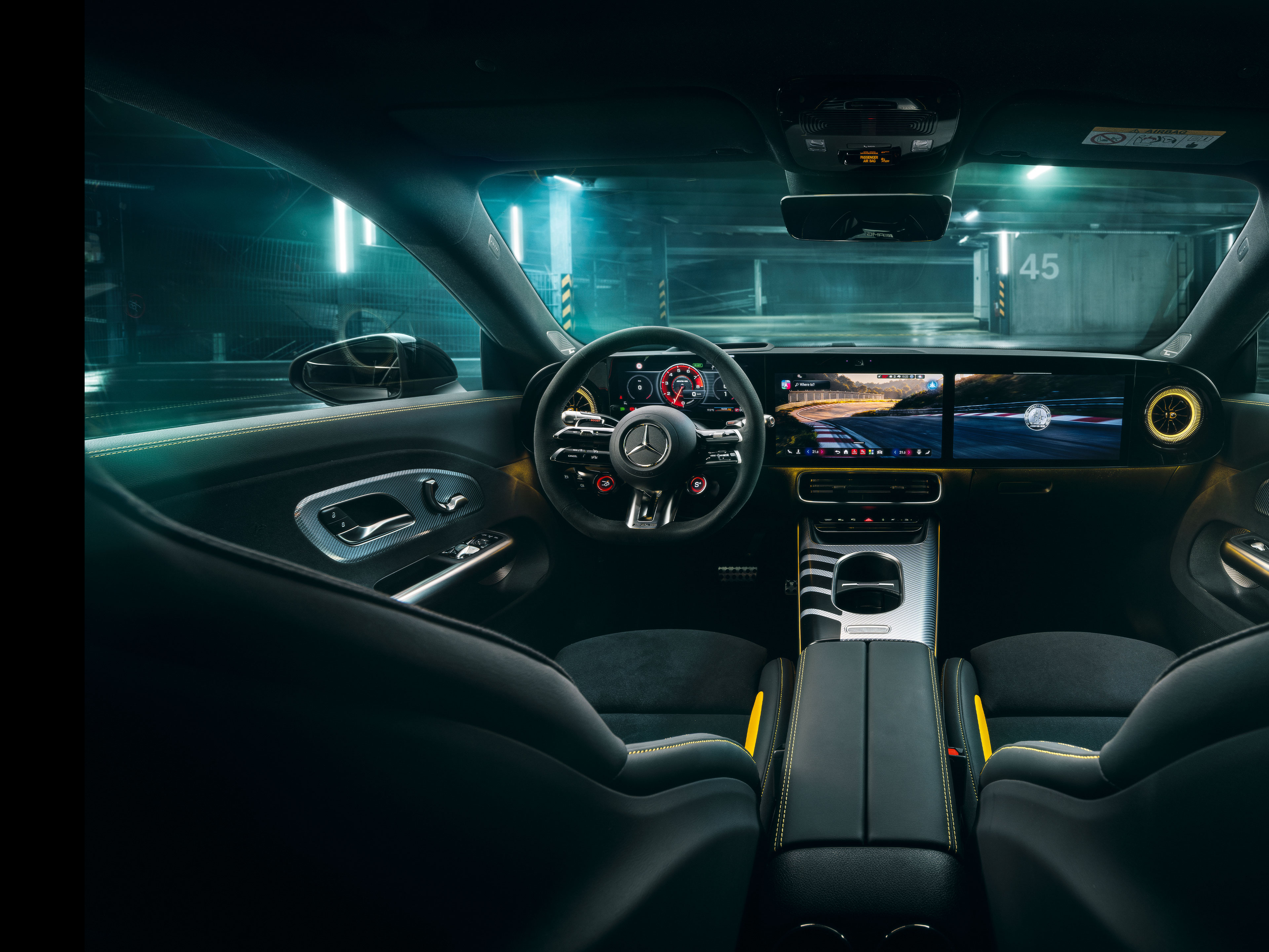 Interno | CLA | Mercedes-AMG L'interno della nuovissima Mercedes-AMG CLA 45 elettrica 4MATIC+.
