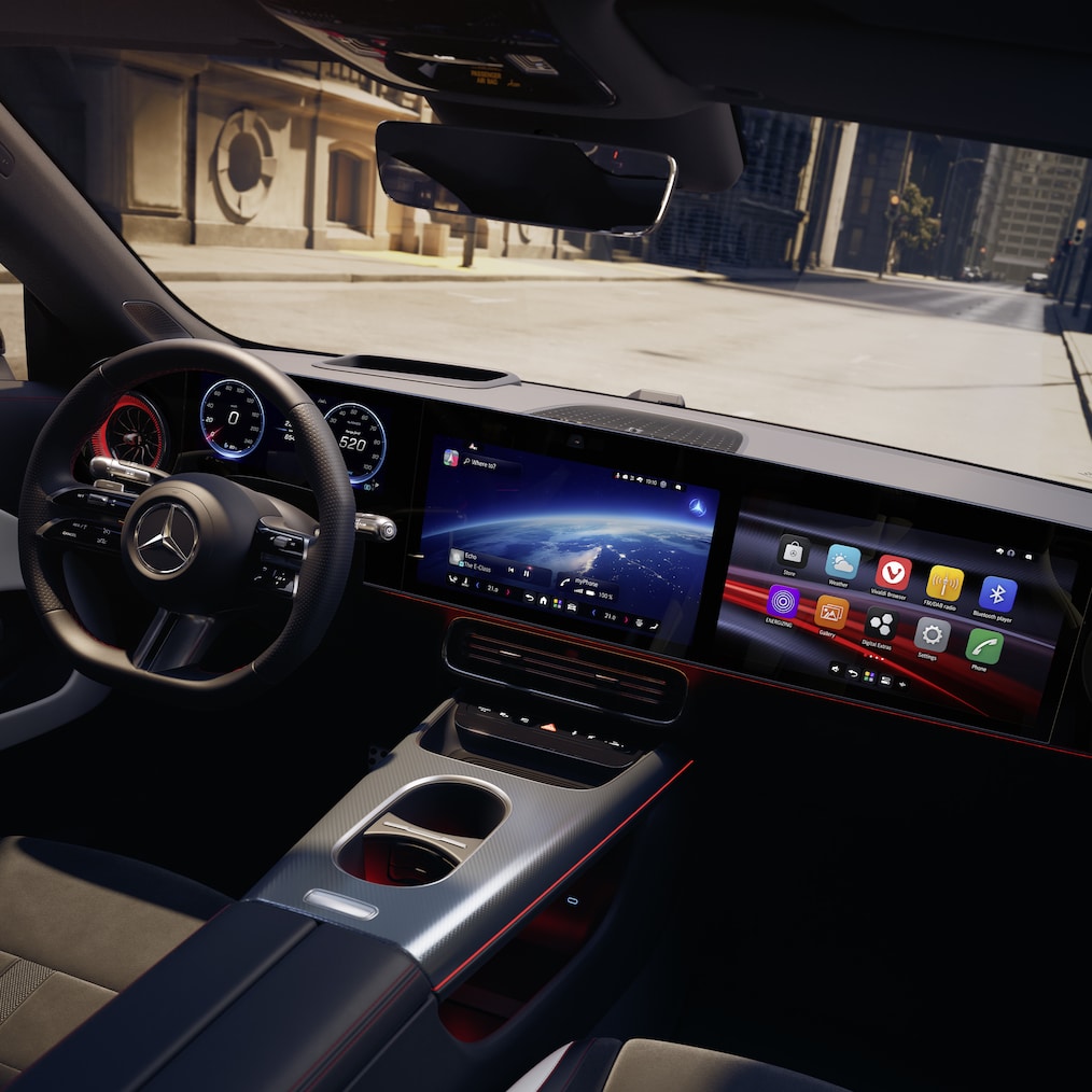 MBUX Superscreen con MB.OS della Mercedes-Benz CLA C174.