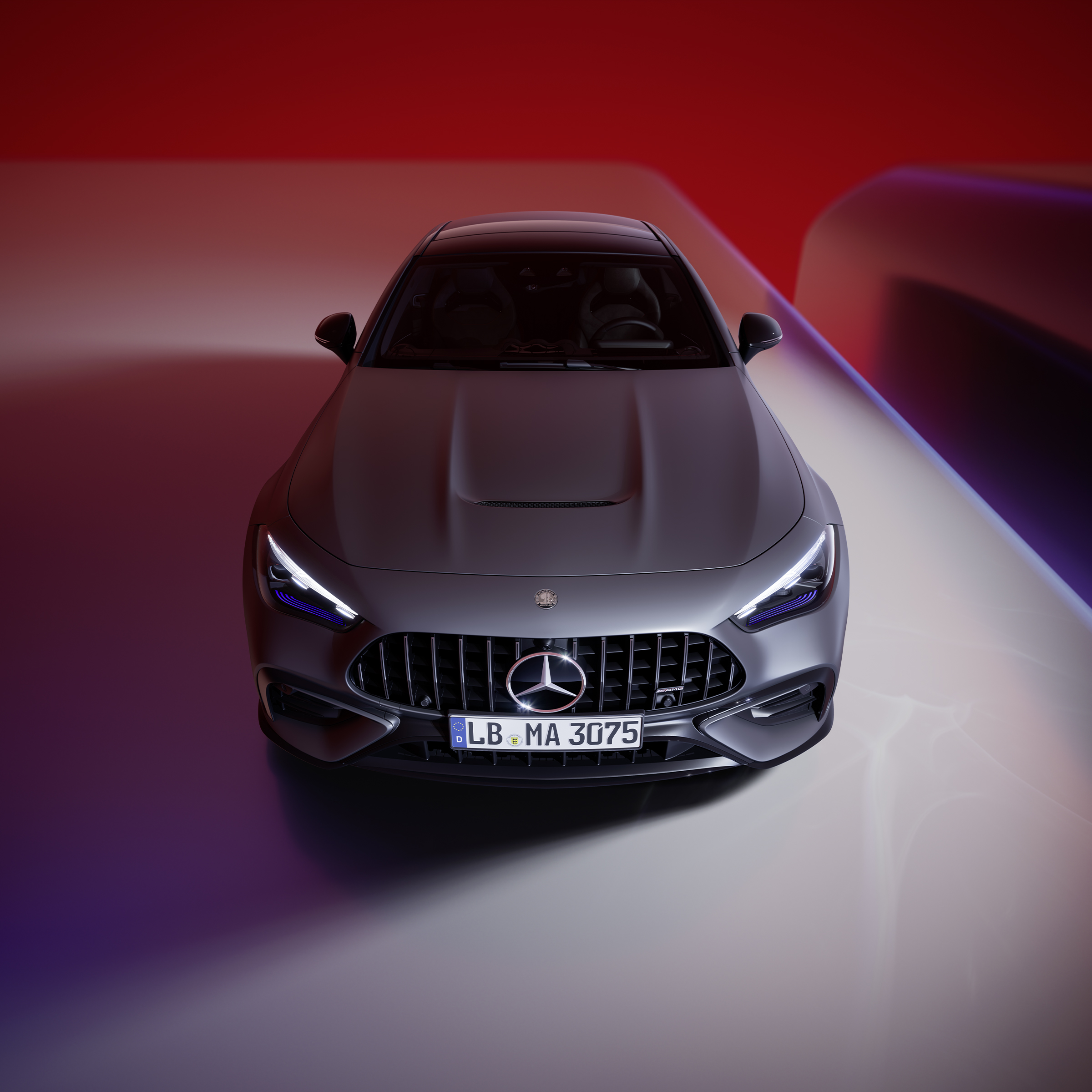 Vista laterale della Mercedes-AMG CLE 53 4MATIC+ Coupé.
