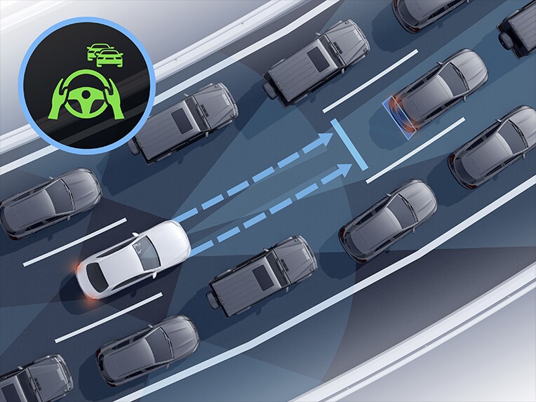 Il sistema di assistenza allo sterzo attivo della Mercedes-Benz EQA
