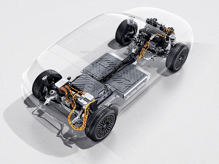 La trazione integrale 4MATIC della Mercedes-Benz EQA.