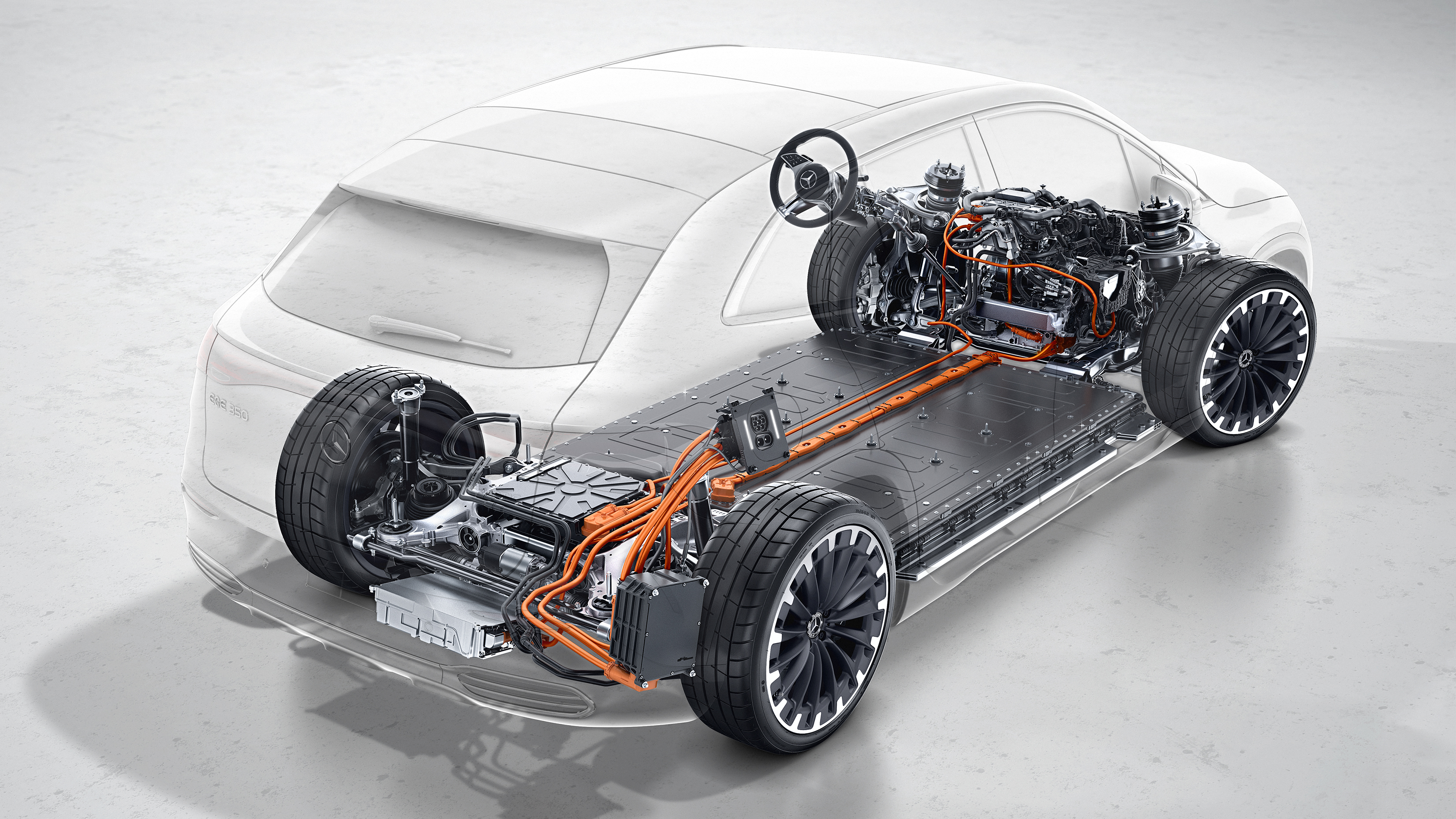Gli esterni della Mercedes-Benz EQE SUV.