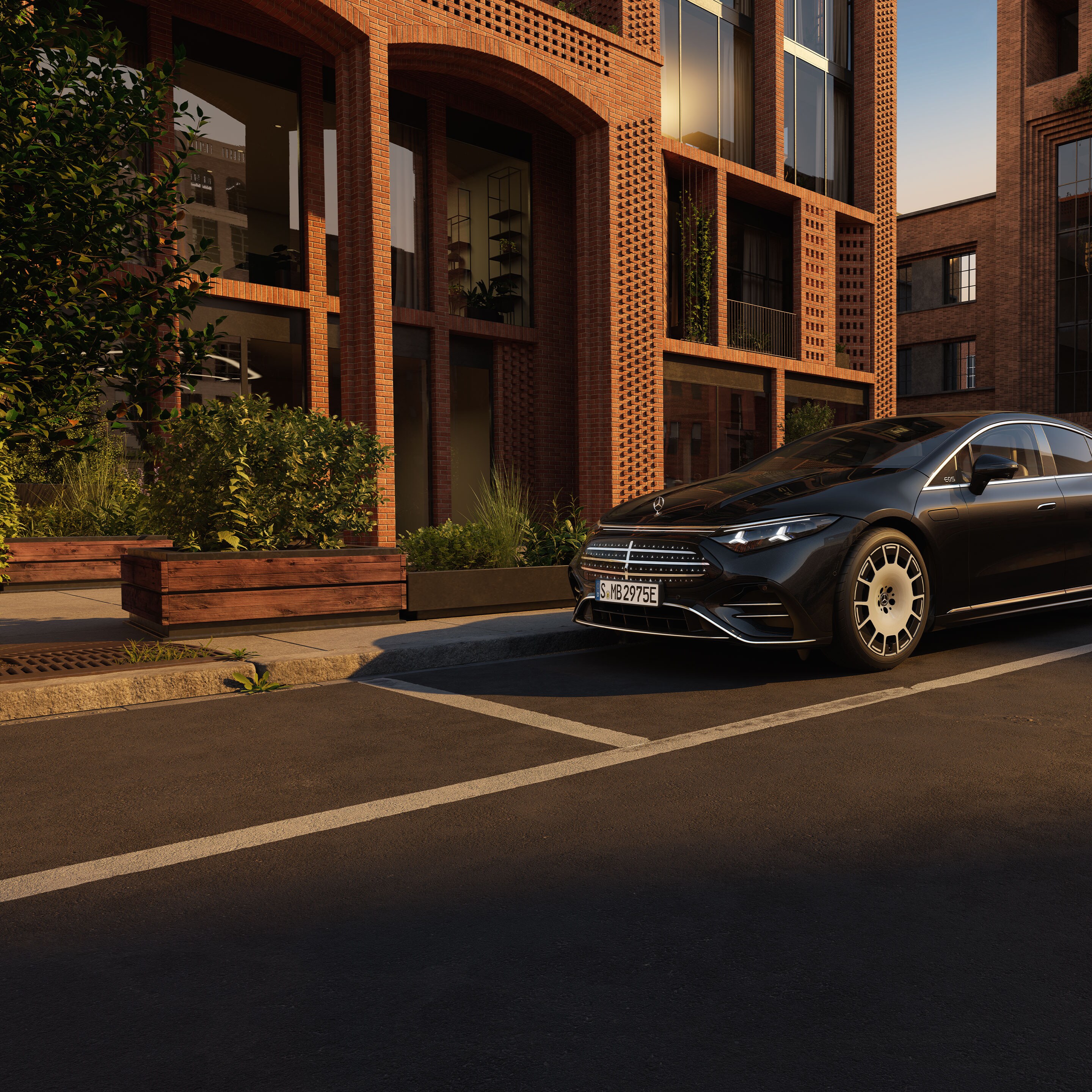 Gli esterni della nuova Mercedes-Benz EQS.