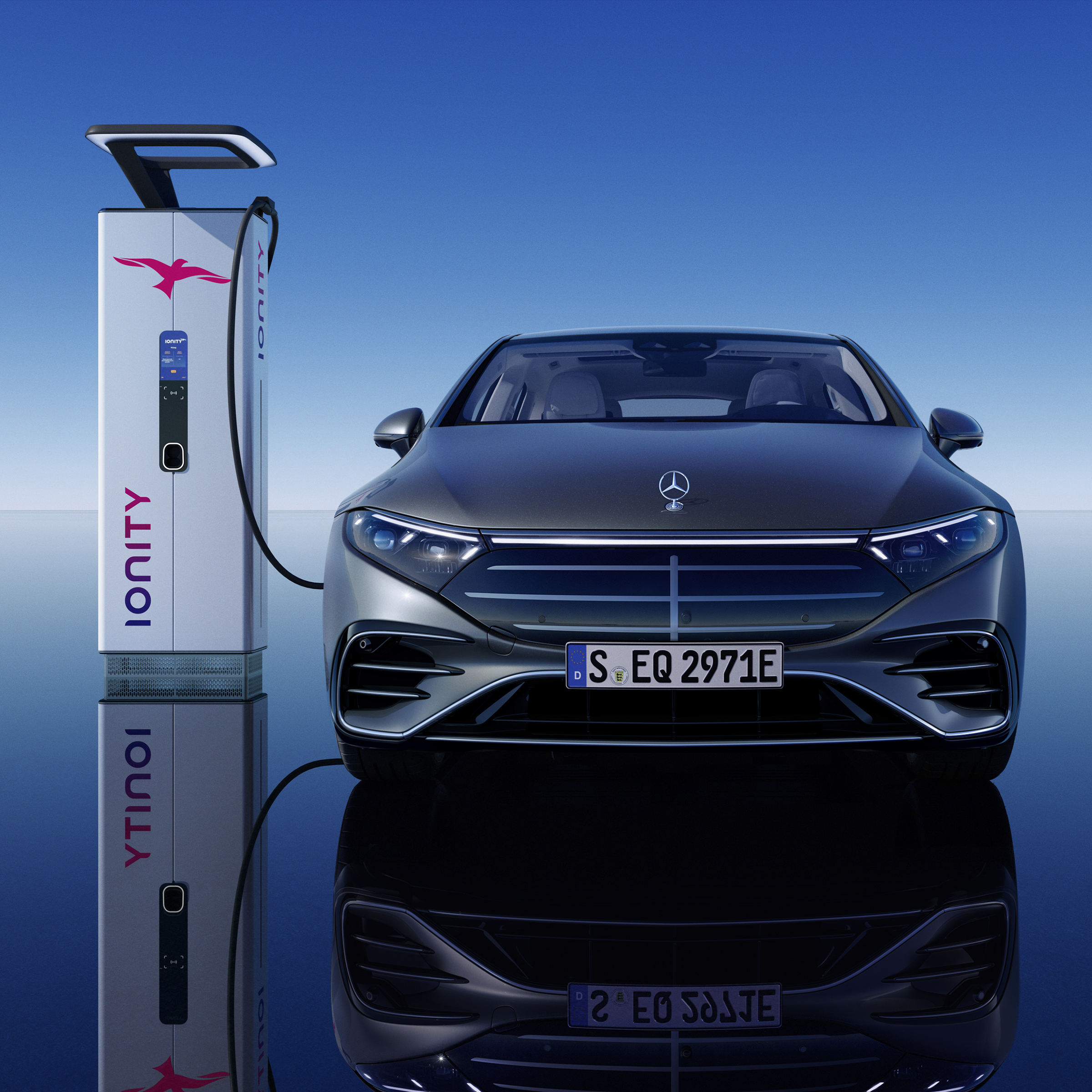 IONITY Unlimited per la Mercedes-Benz EQS Berlina.