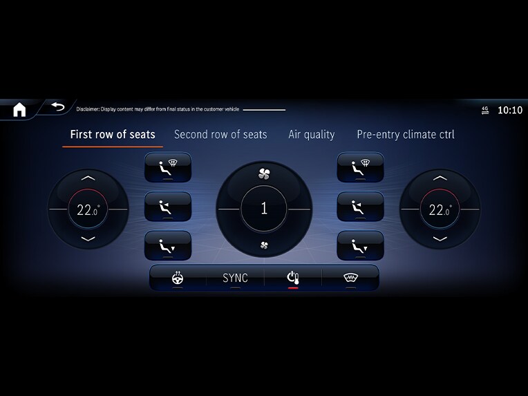 Climatizzatore automatico COMFORTMATIC della Mercedes-Benz Classe G completamente elettrica.