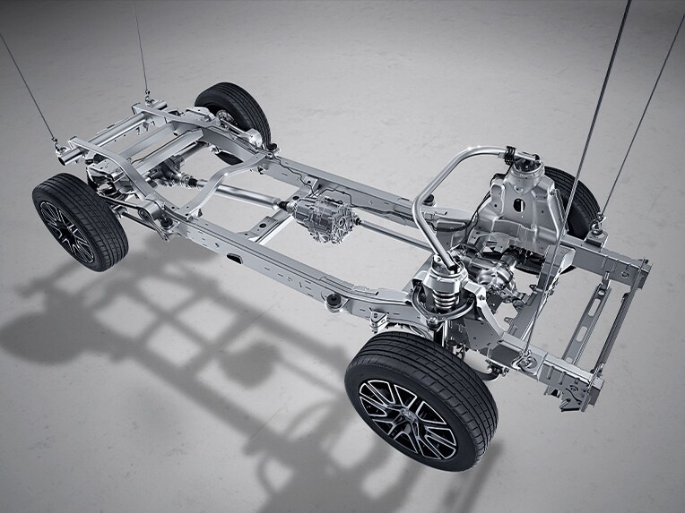 Configurazione degli assi della Mercedes-Benz Classe G.