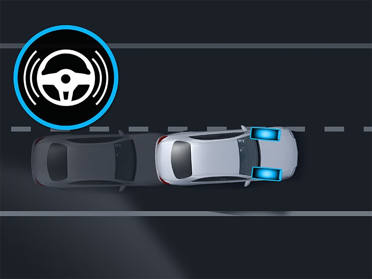 Una illustrazione del funzionamento del sistema antisbandamento attivo della nuova Mercedes-Benz Classe G.