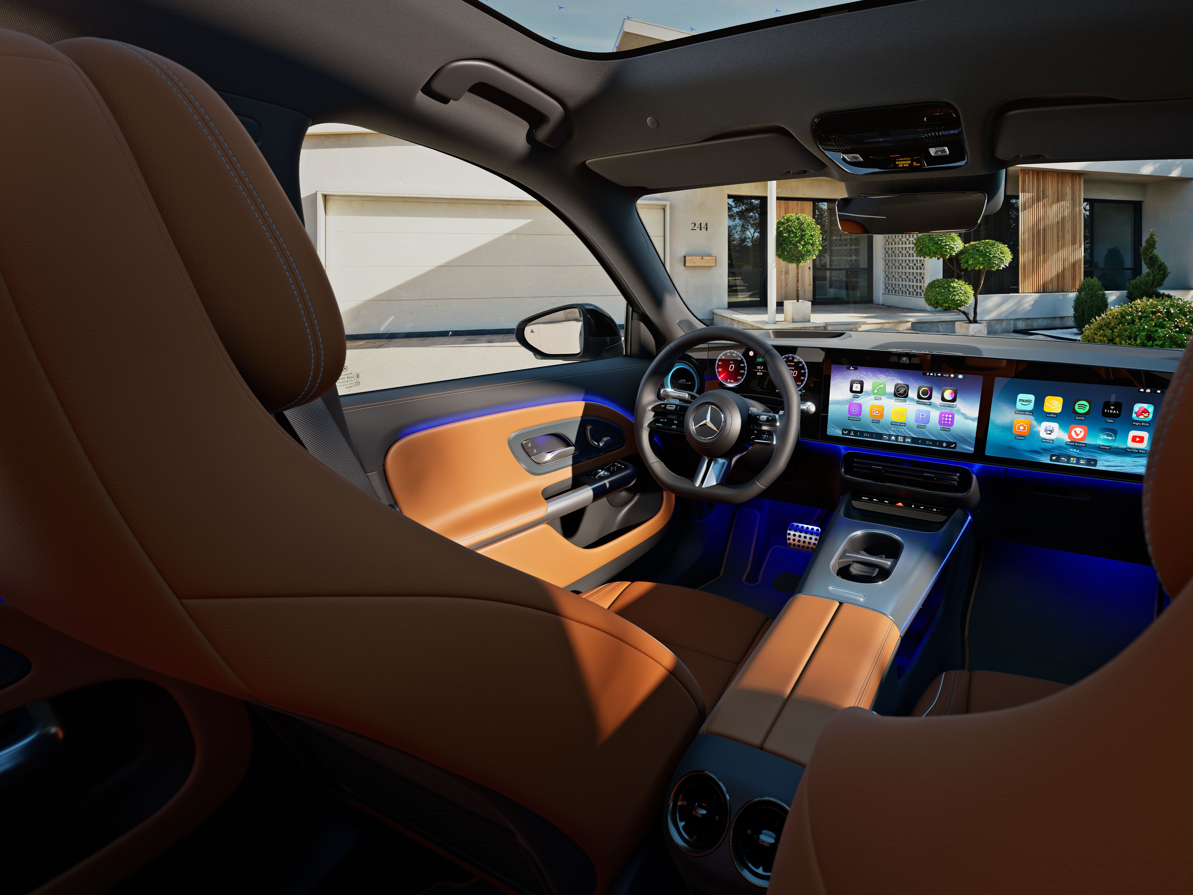 Interni | La nuova GLB elettrica | Mercedes-Benz Gli interni della nuova GLB di Mercedes-Benz.