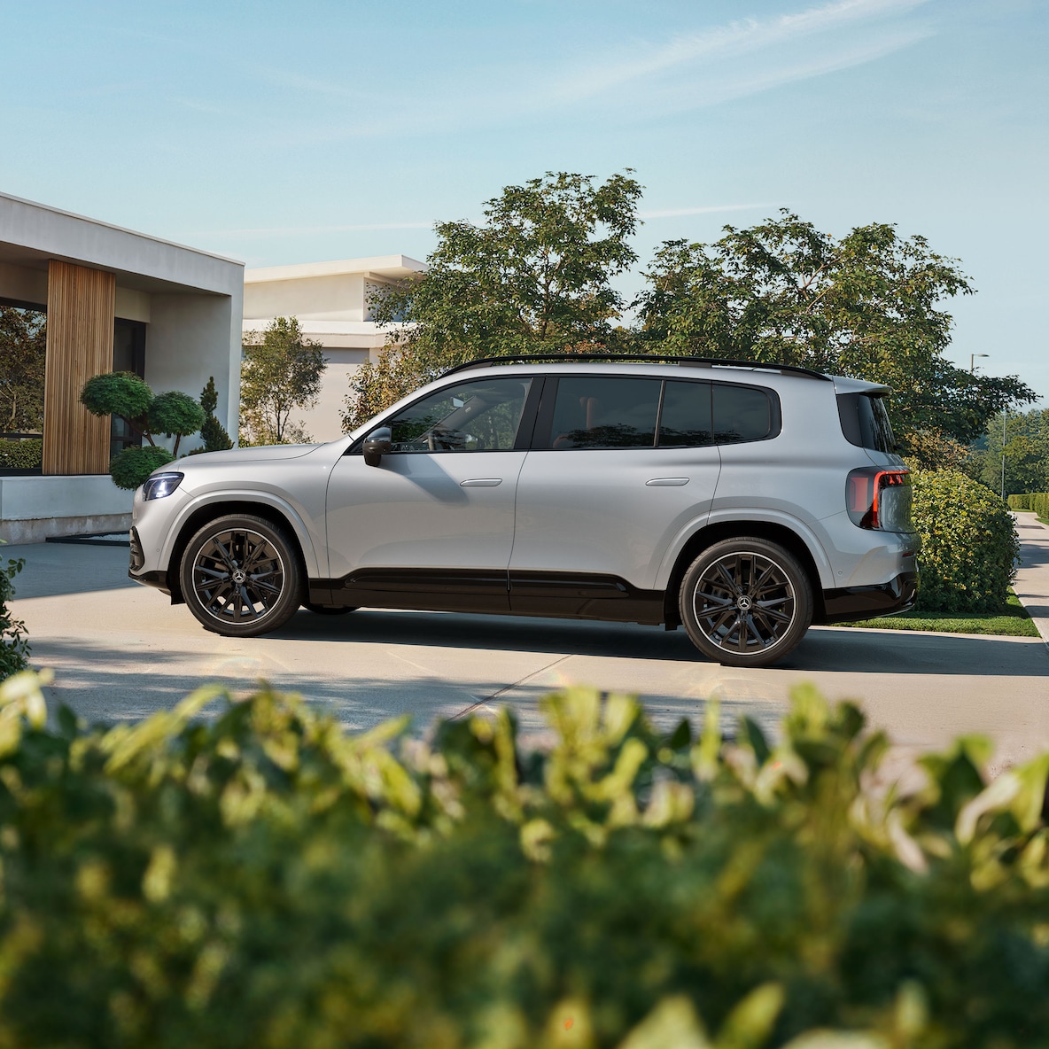 Gli esterni di nuova GLB 100% elettrica.