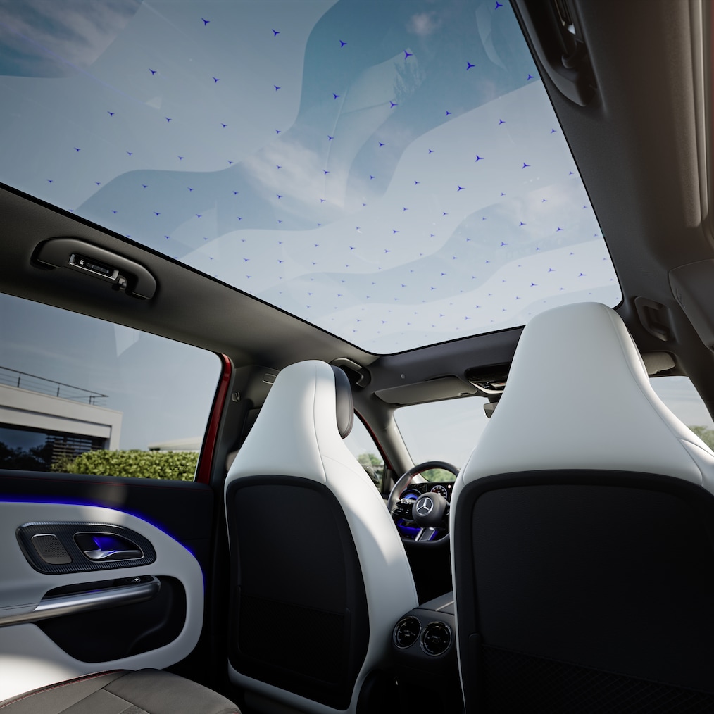 Il tetto panoramico SKY CONTROL della GLB Mercedes-Benz..