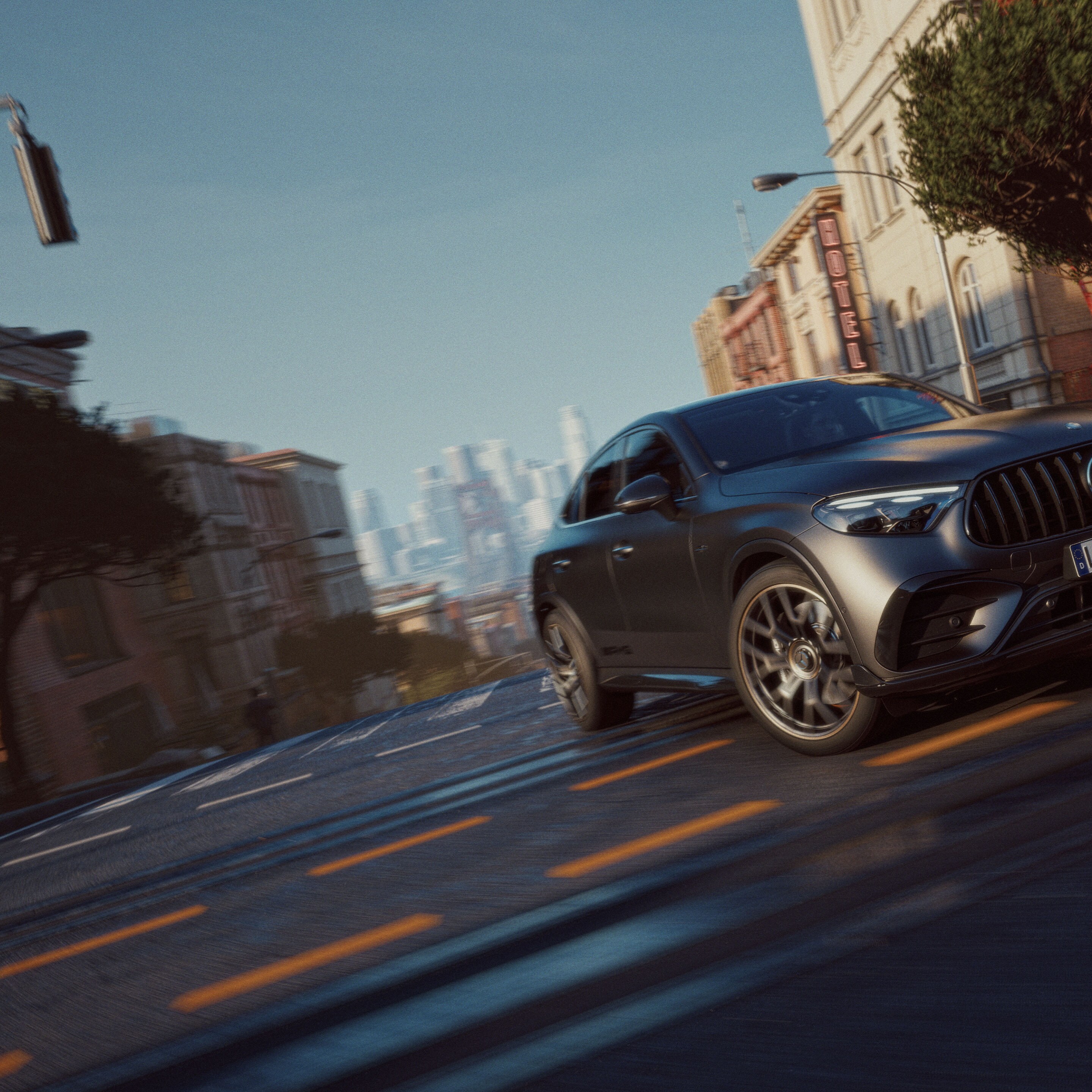 Gli esterni della nuova Mercedes-AMG GLC Coupé.