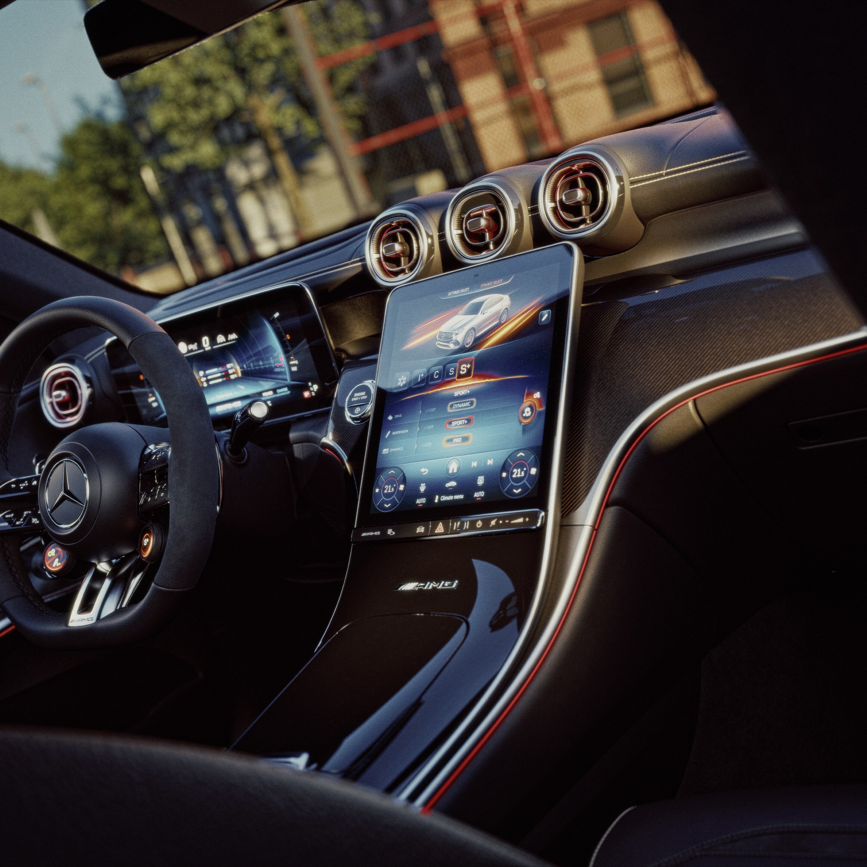 Gli interni della nuova Mercedes-AMG GLC Coupé.