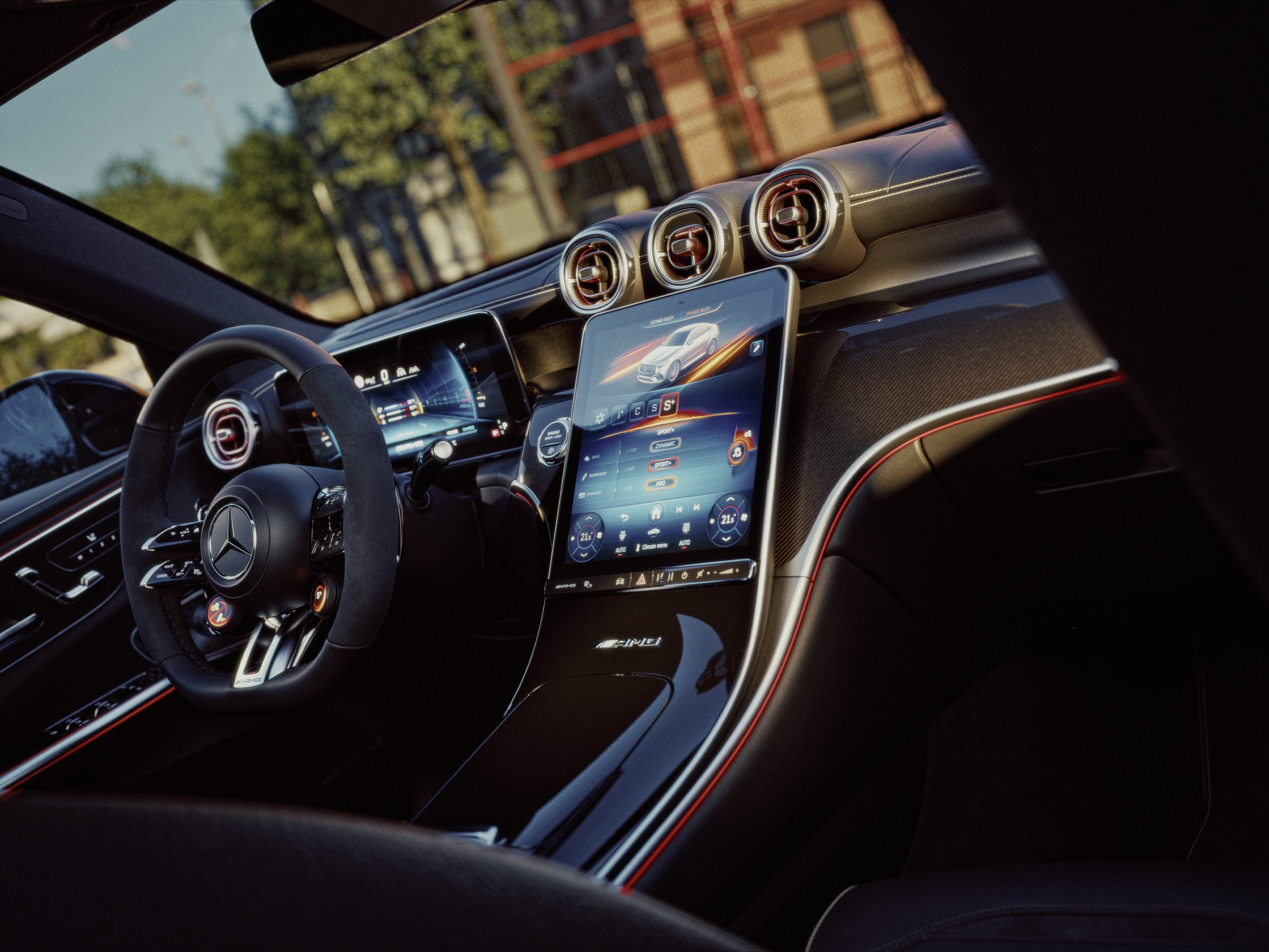 Interni | GLC | Mercedes-AMG Gli interni della nuova Mercedes-AMG GLC Coupé.