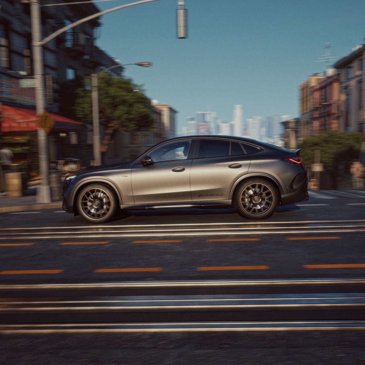 Il design coupé sportivo del nuovo Mercedes-AMG GLC.