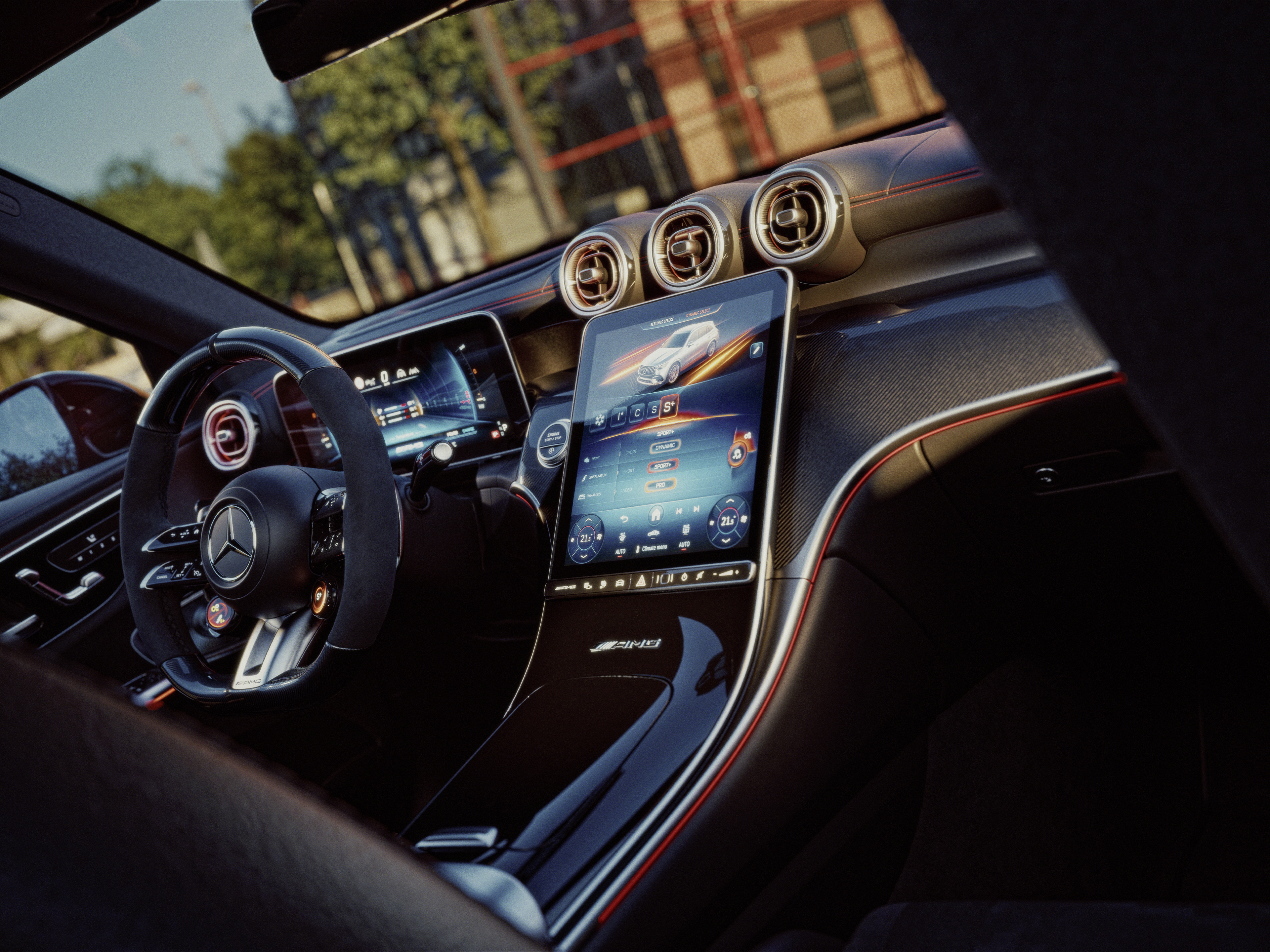 Interni | GLC | Mercedes-AMG Gli interni del nuovo Mercedes-AMG GLC SUV.