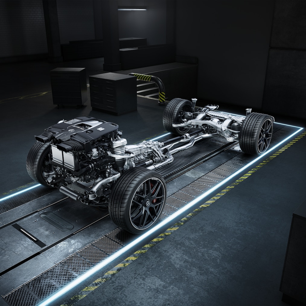 Un'altra vista della Mercedes-AMG GLE Coupé in movimento.