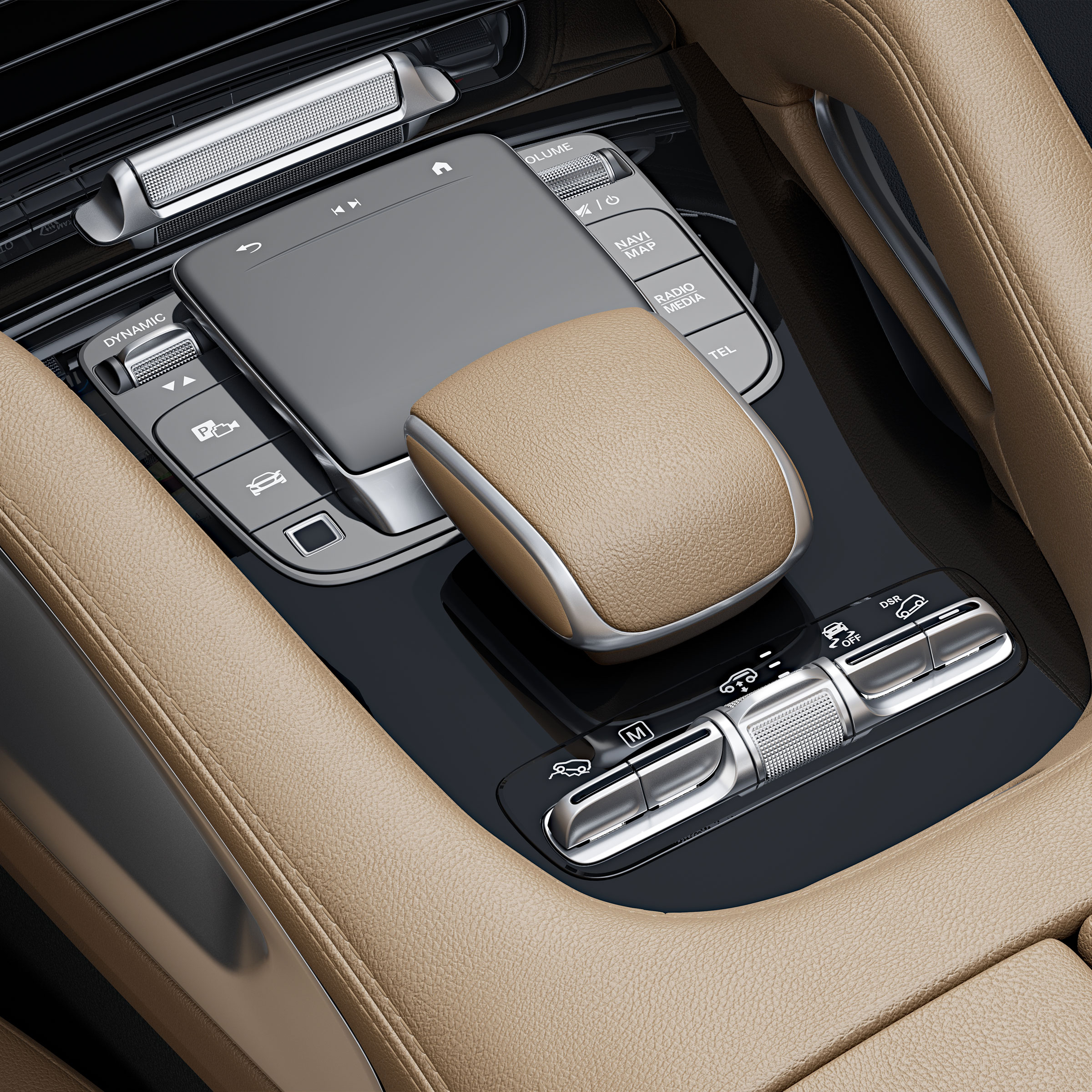 Il cofano trasparente della Mercedes-Benz GLS.