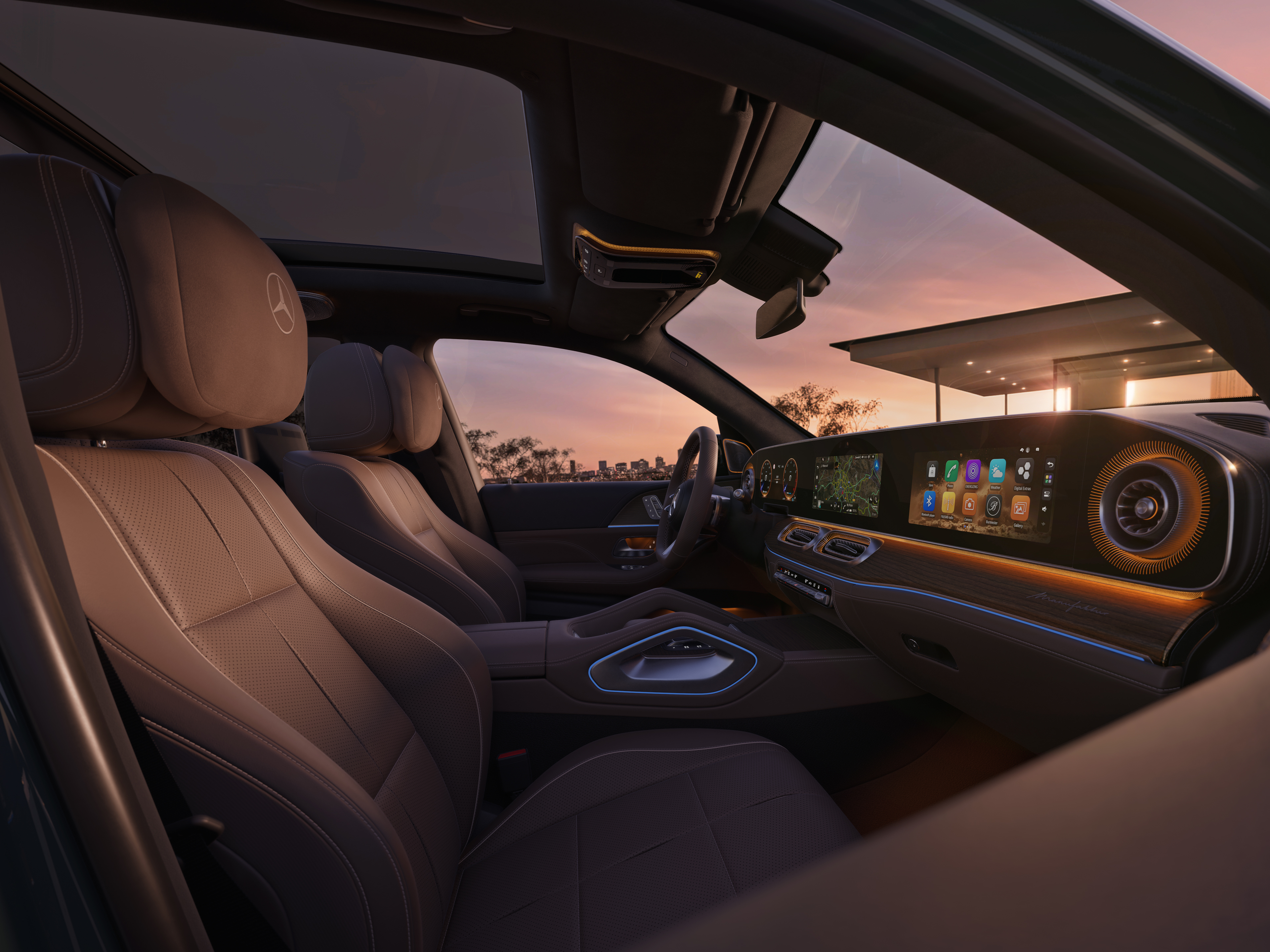 Interni | Nuova GLS | Mercedes-Benz Il sistema di riconoscimento automatico dei segnali stradali di Nuova GLS di Mercedes-Benz.