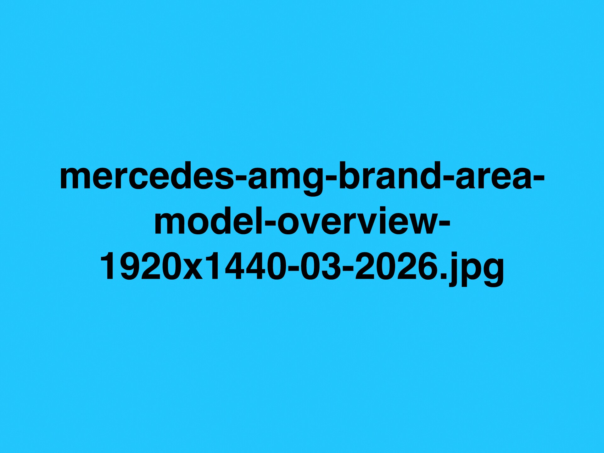 Panoramica dei modelli Mercedes-AMG.