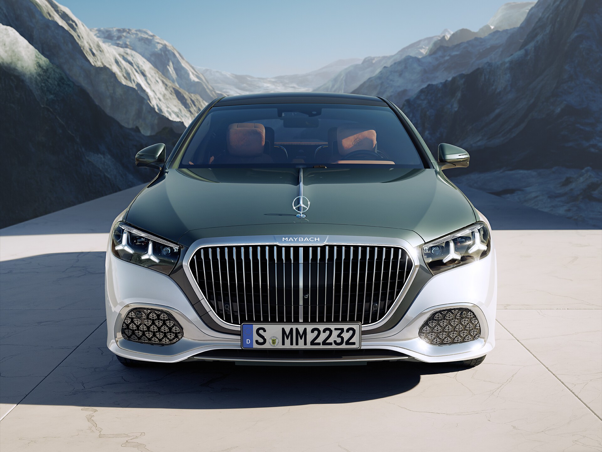 Vista laterale della Mercedes-Maybach Classe S.