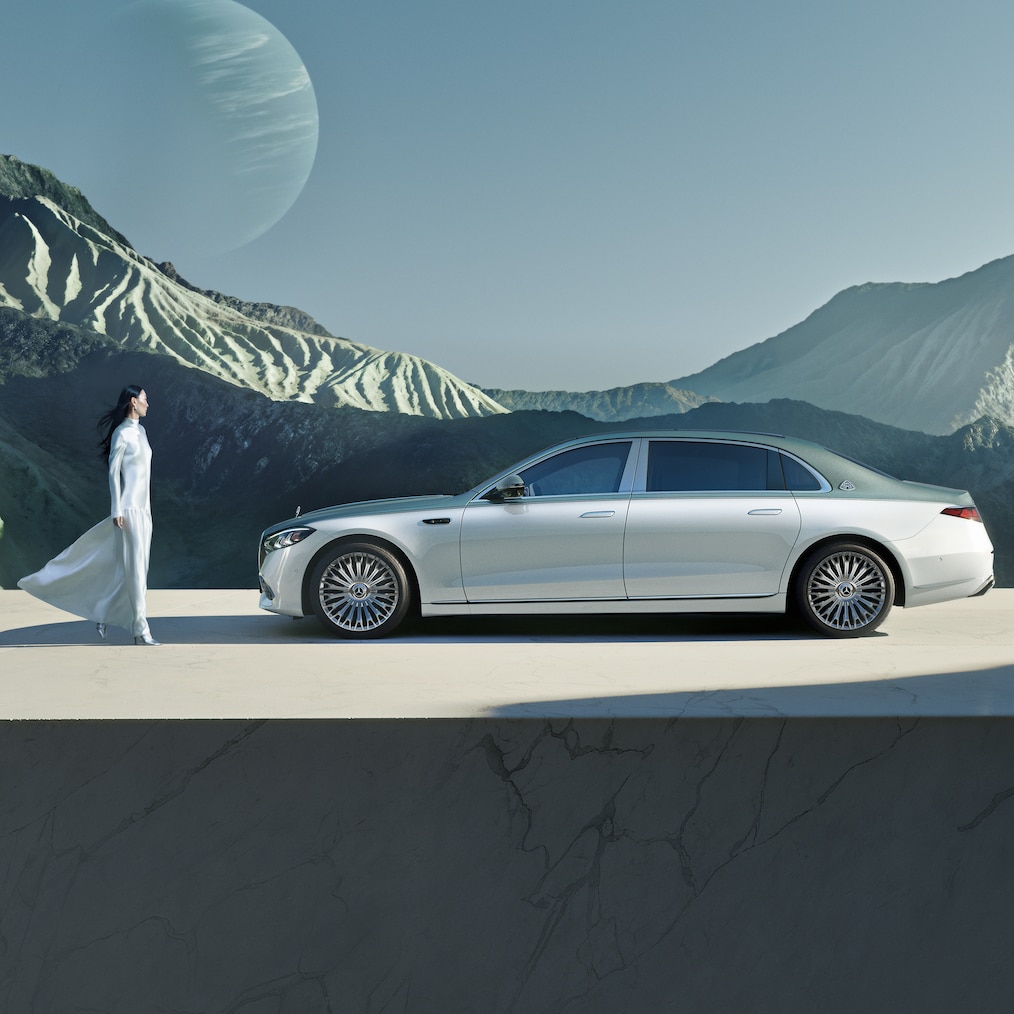 La finitura di verniciatura bicolore Mercedes-Maybach.