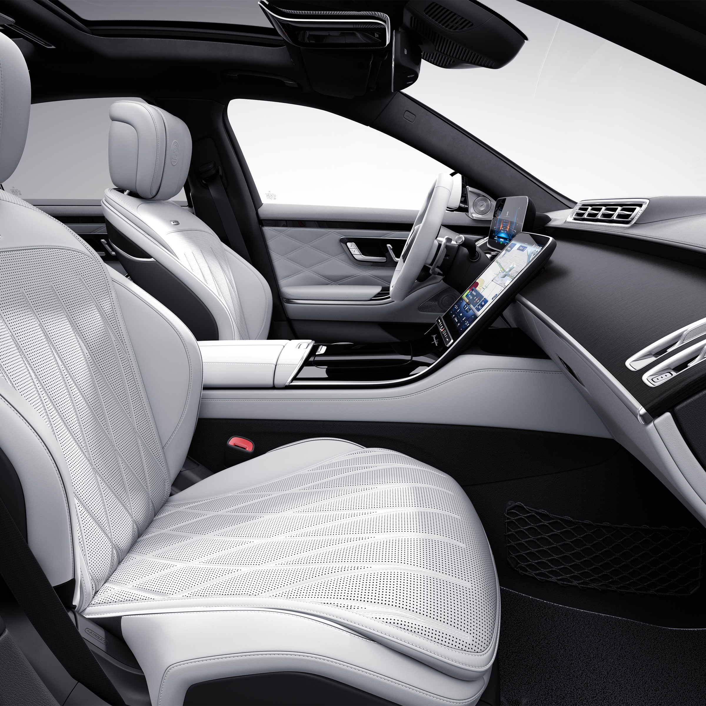 Vista laterale di Mercedes-AMG S 63 E PERFORMANCE (per le esclusive verniciature MANUFAKTUR).
