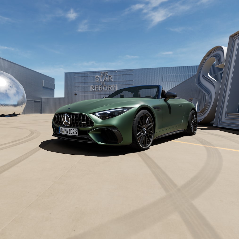 Gli esterni della Mercedes-AMG SL Roadster da una prospettiva laterale.
