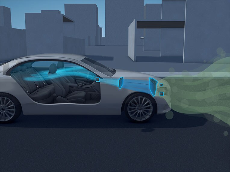 Una illustrazione dell'ENERGIZING AIR CONTROL della Mercedes-AMG SL 63 S E PERFORMANCE.