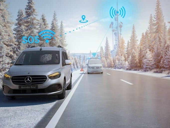 Il sistema Chiamata di Emergenza Mercedes-Benz a bordo di Classe T.