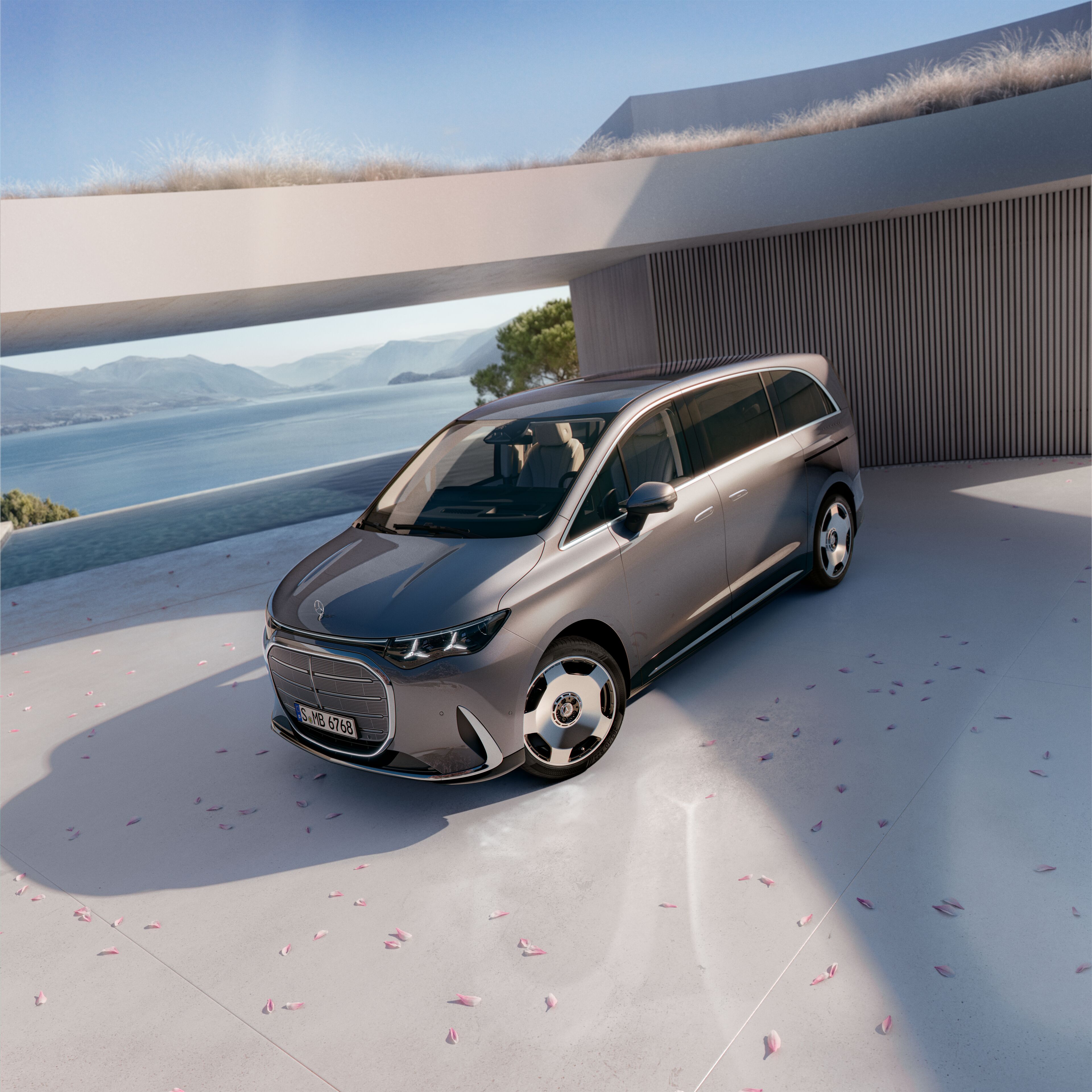 VLE | MErcedes-Benz VLE di colore sabbia con vista dall'alto