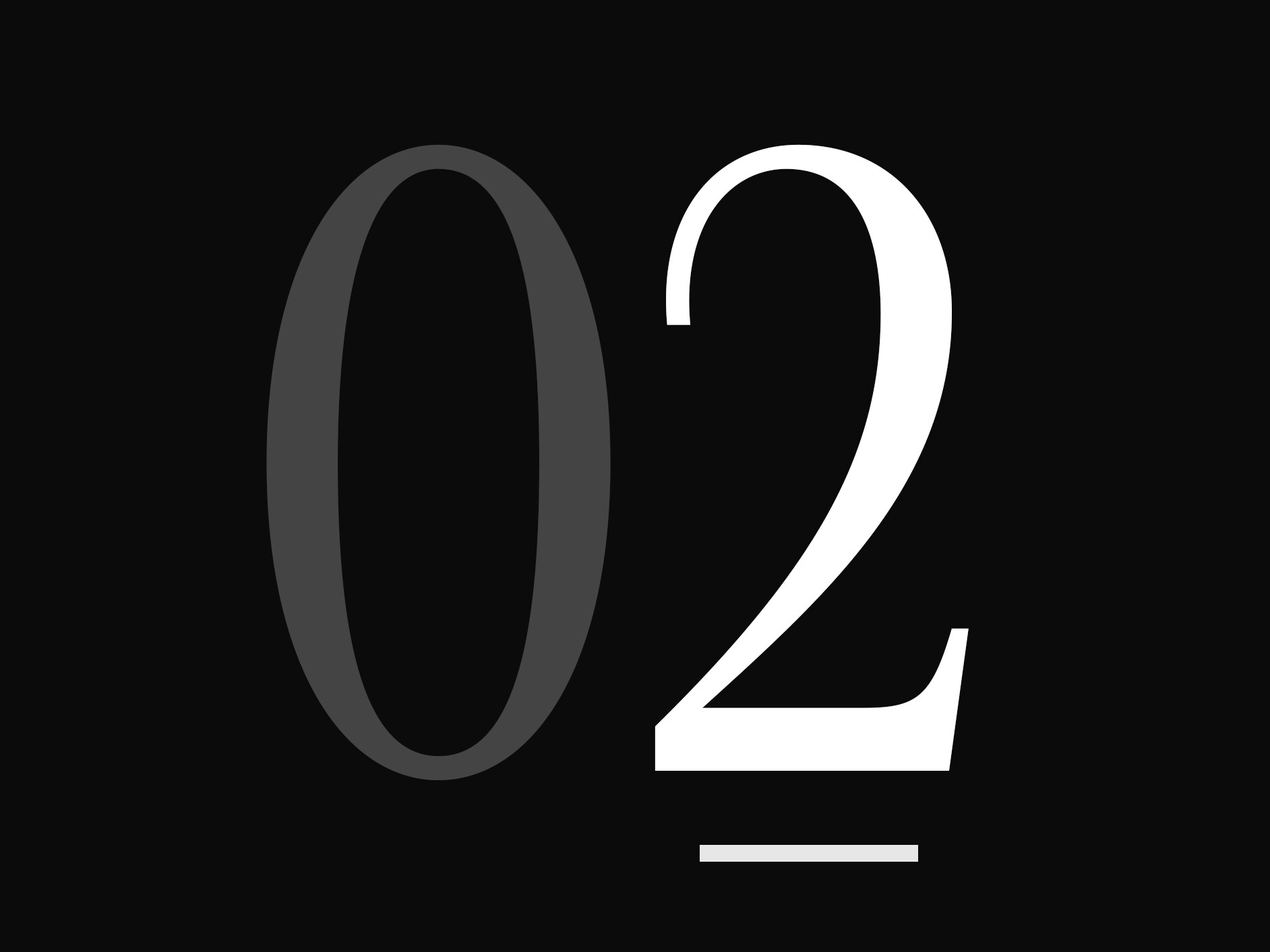 Un grande "02".