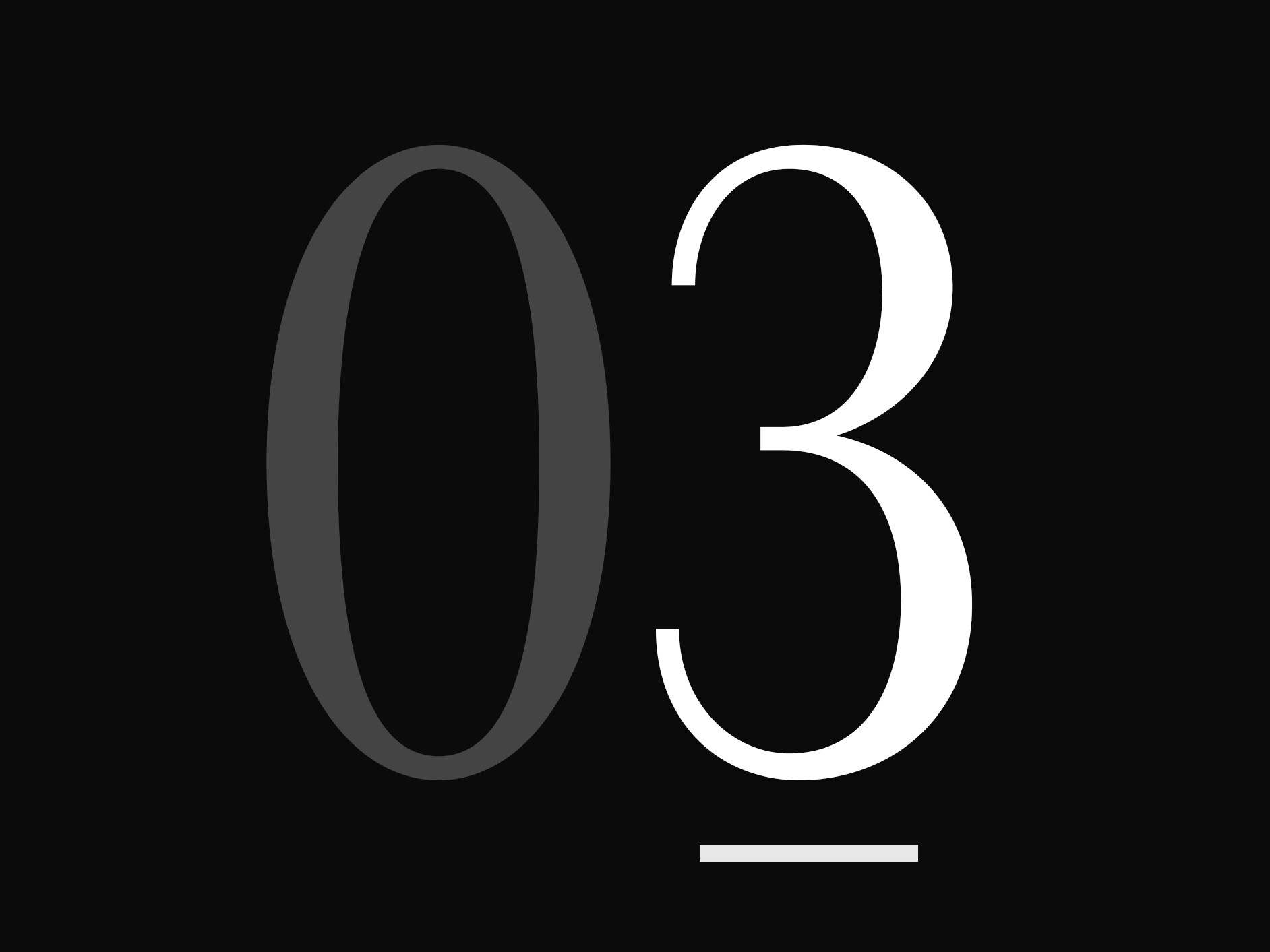 Un grande "03".