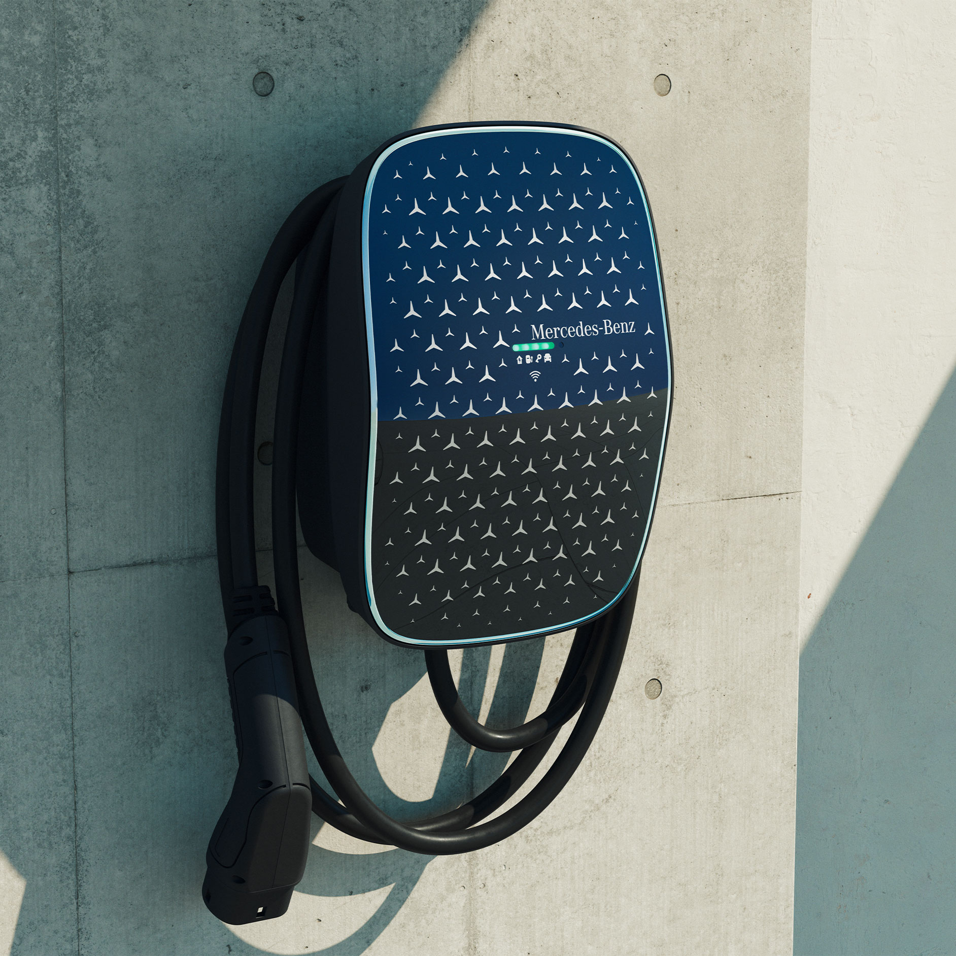 Acquisto di un wallbox | Ricarica | Mercedes-Benz Il wallbox Mercedes-Benz, ispirato ai principi del design Mercedes-Benz.