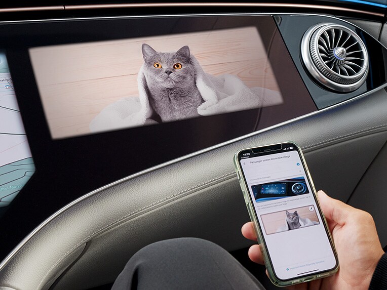 L'immagine decorativa personale di un veicolo Mercedes-Benz.